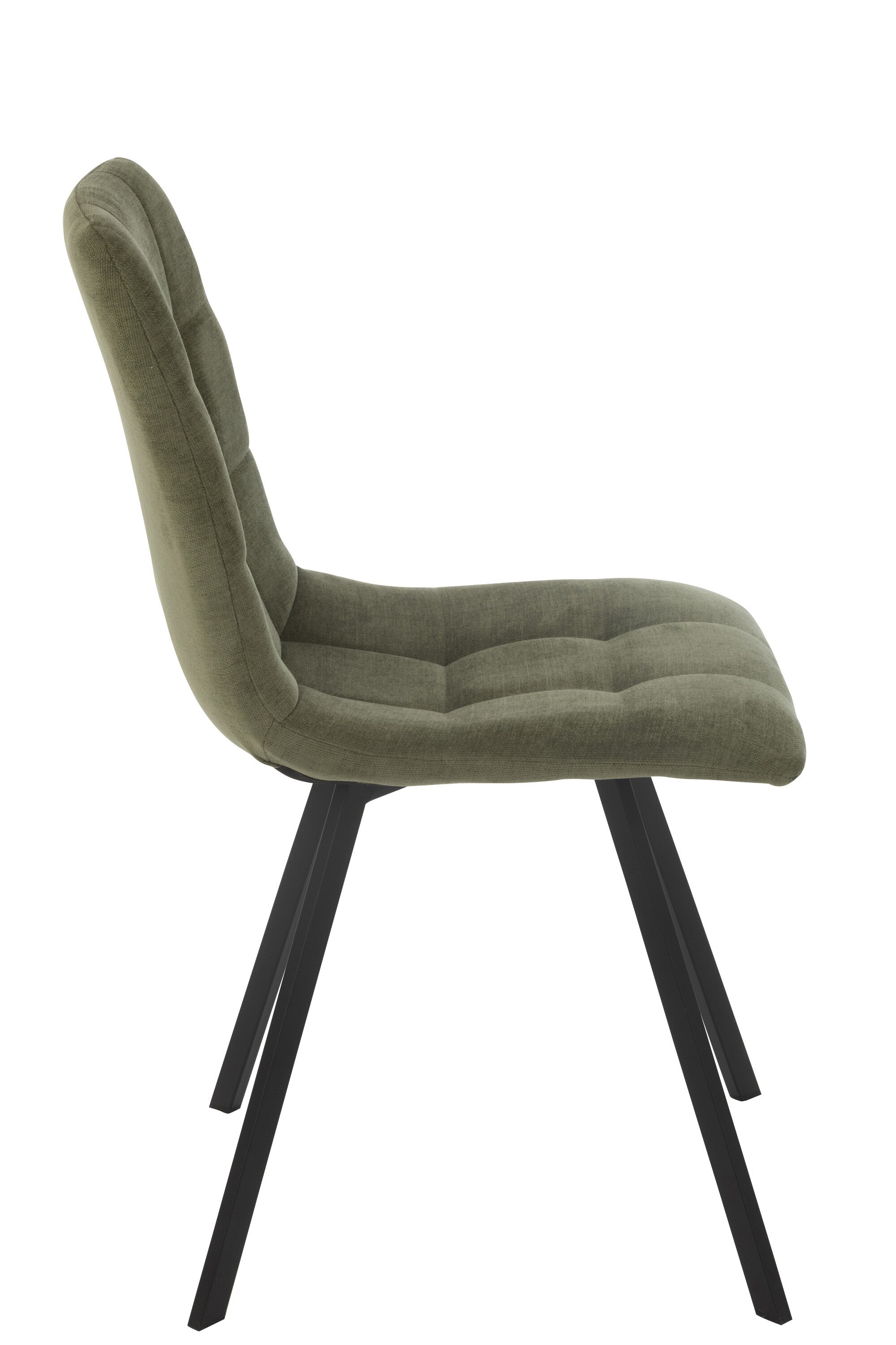 Chaise de repas “Umea” – Tissu vert doux, assise confortable | J-Line