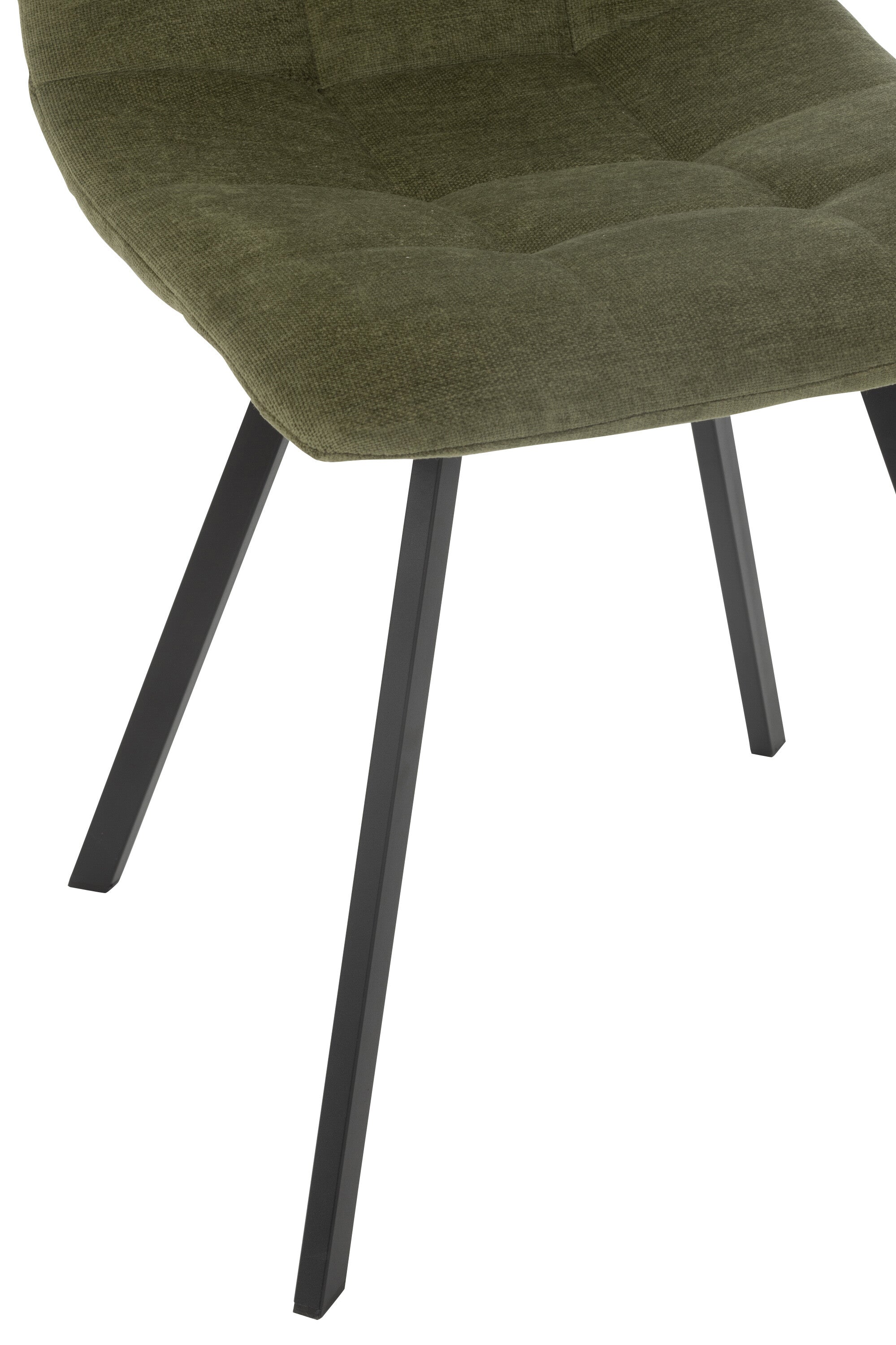Chaise de repas “Umea” – Tissu vert doux, assise confortable | J-Line