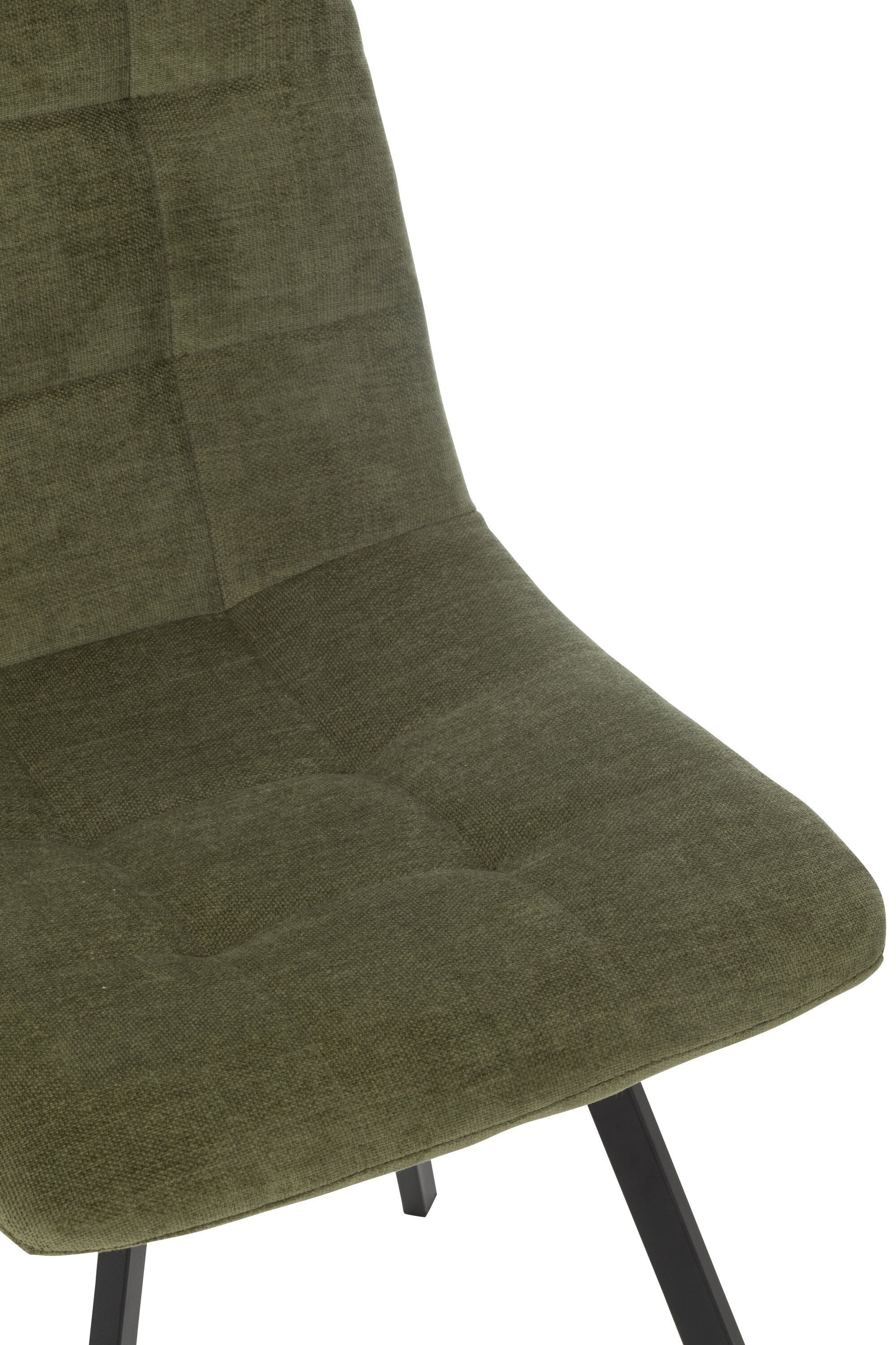 Chaise de repas “Umea” – Tissu vert doux, assise confortable | J-Line