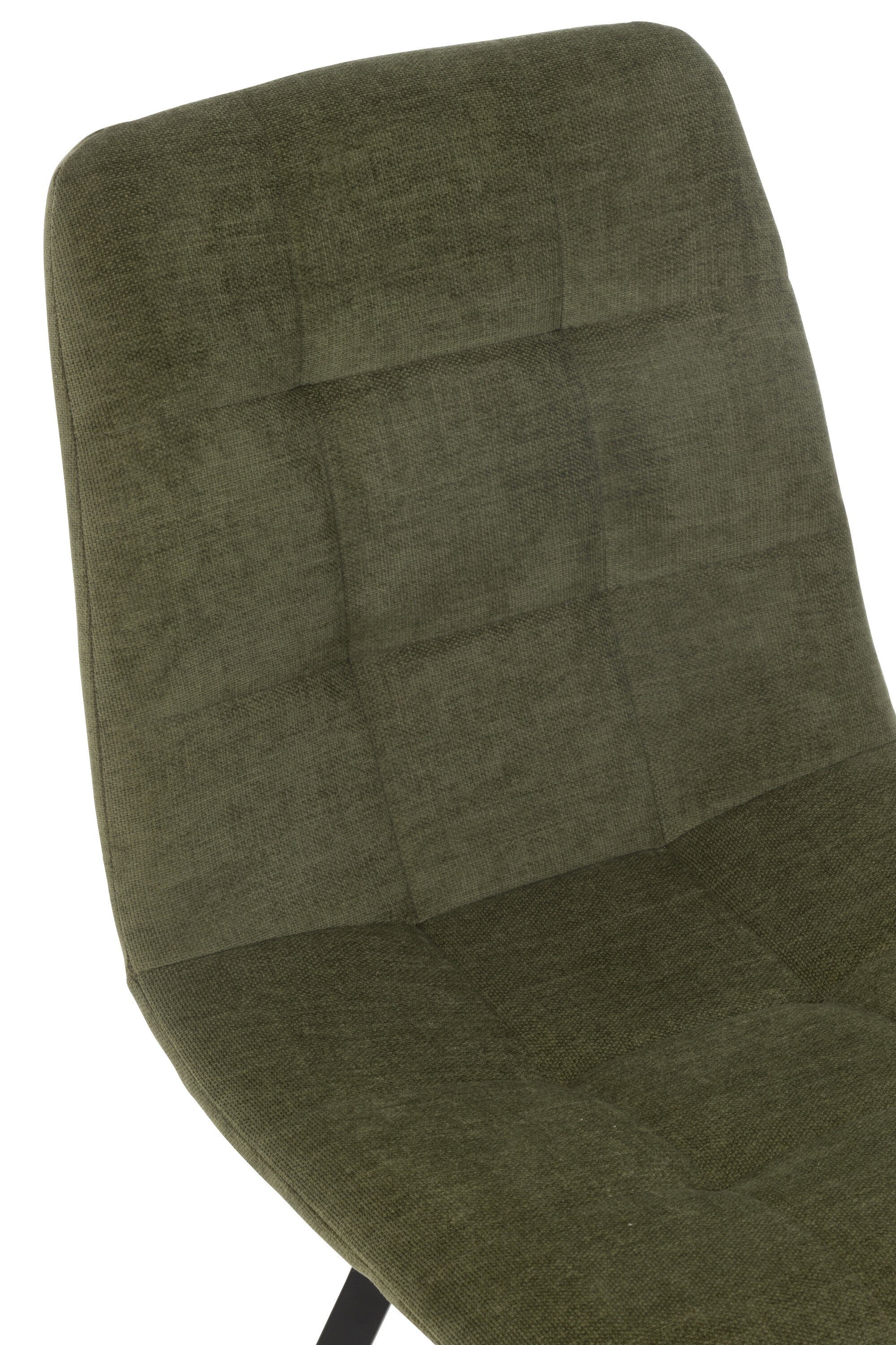 Chaise de repas “Umea” – Tissu vert doux, assise confortable | J-Line
