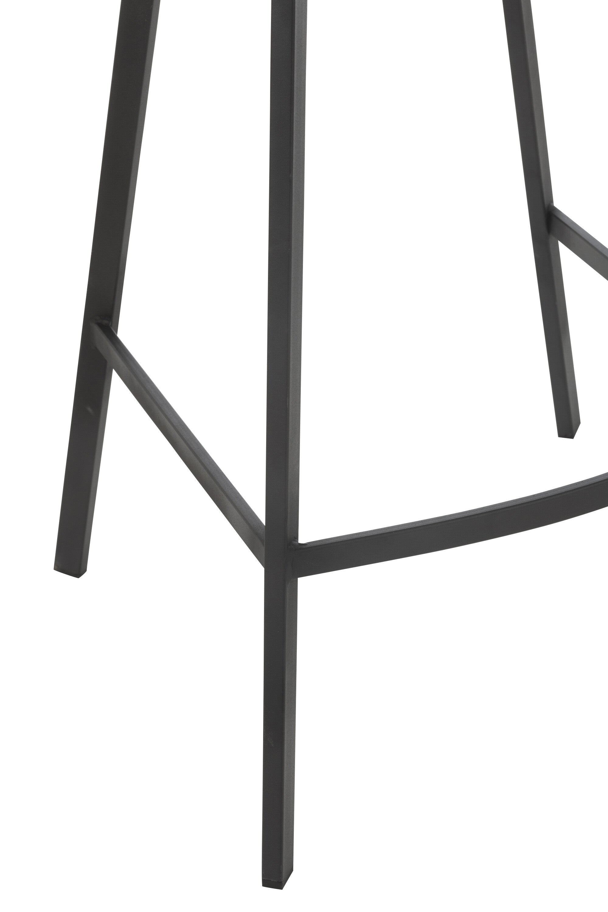 Tabouret de bar “Umea” - Assise en tissu orange effet rouillé, piètement métal noir | J-Line