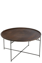 Table basse "Lapua" en manguier et fer