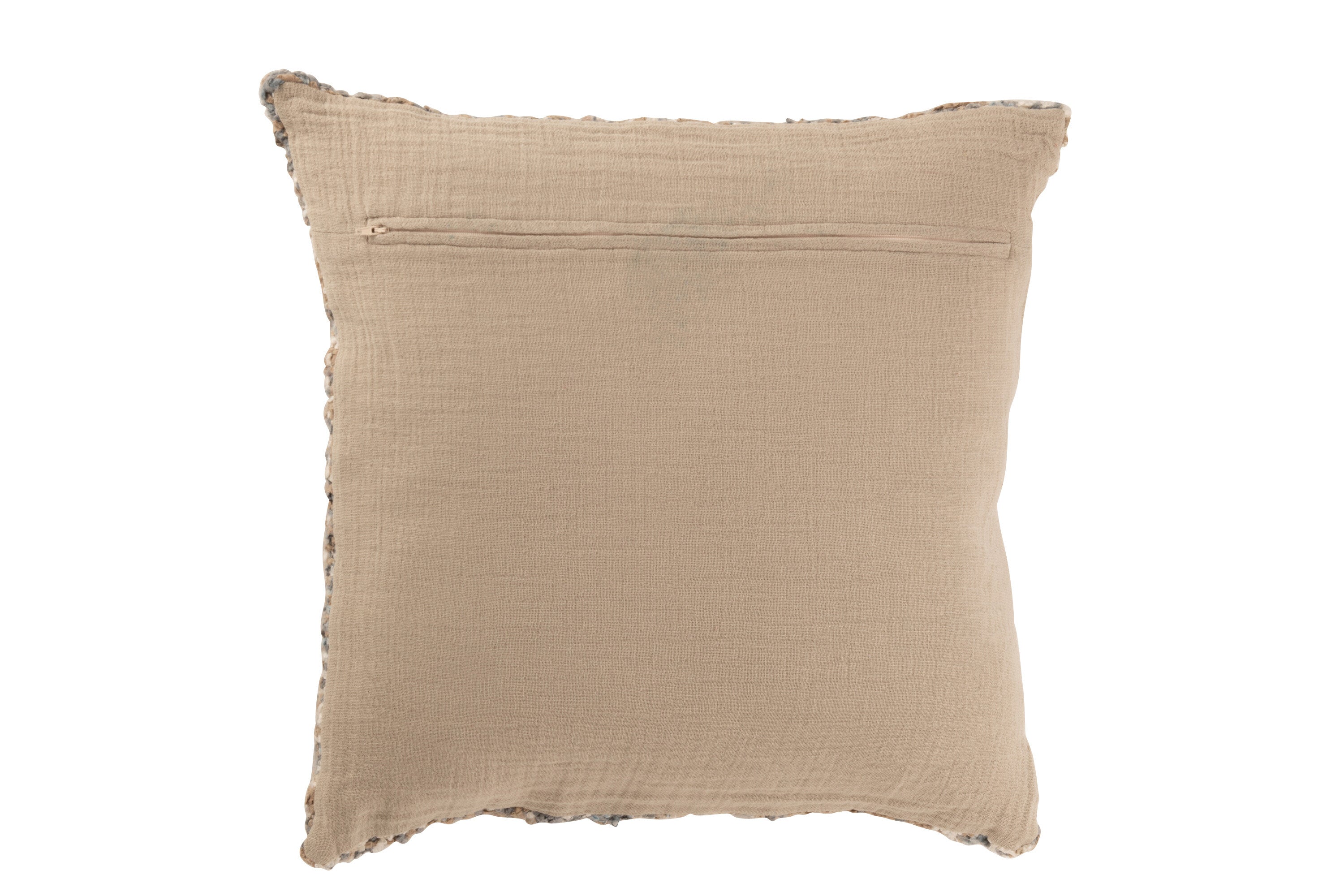 Coussin "Alexandra" en tweed acrylique bleu clair/beige