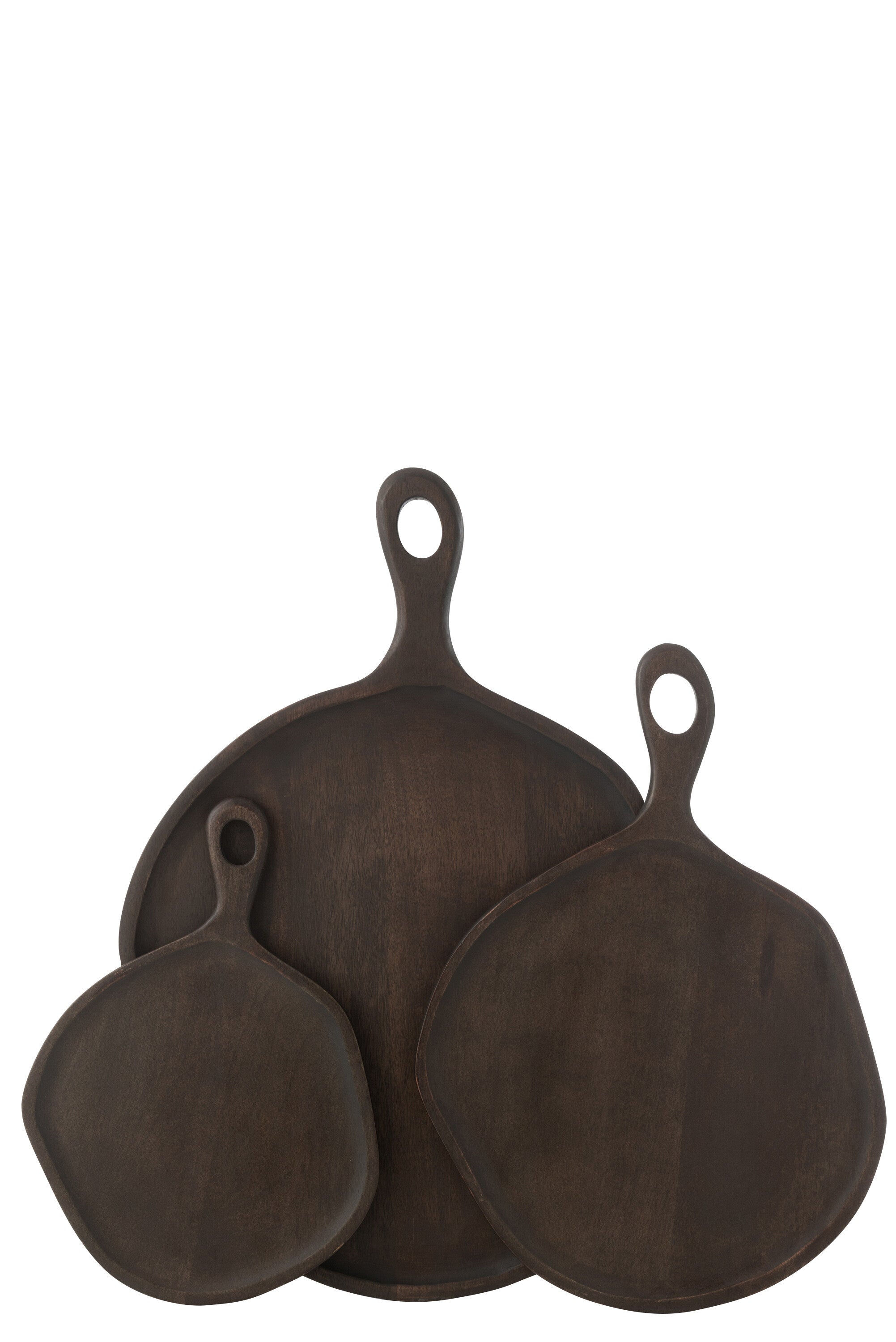 Plateau "Goa" en bois de manguier foncé grand – Design organique, Art de la Table | J-Line