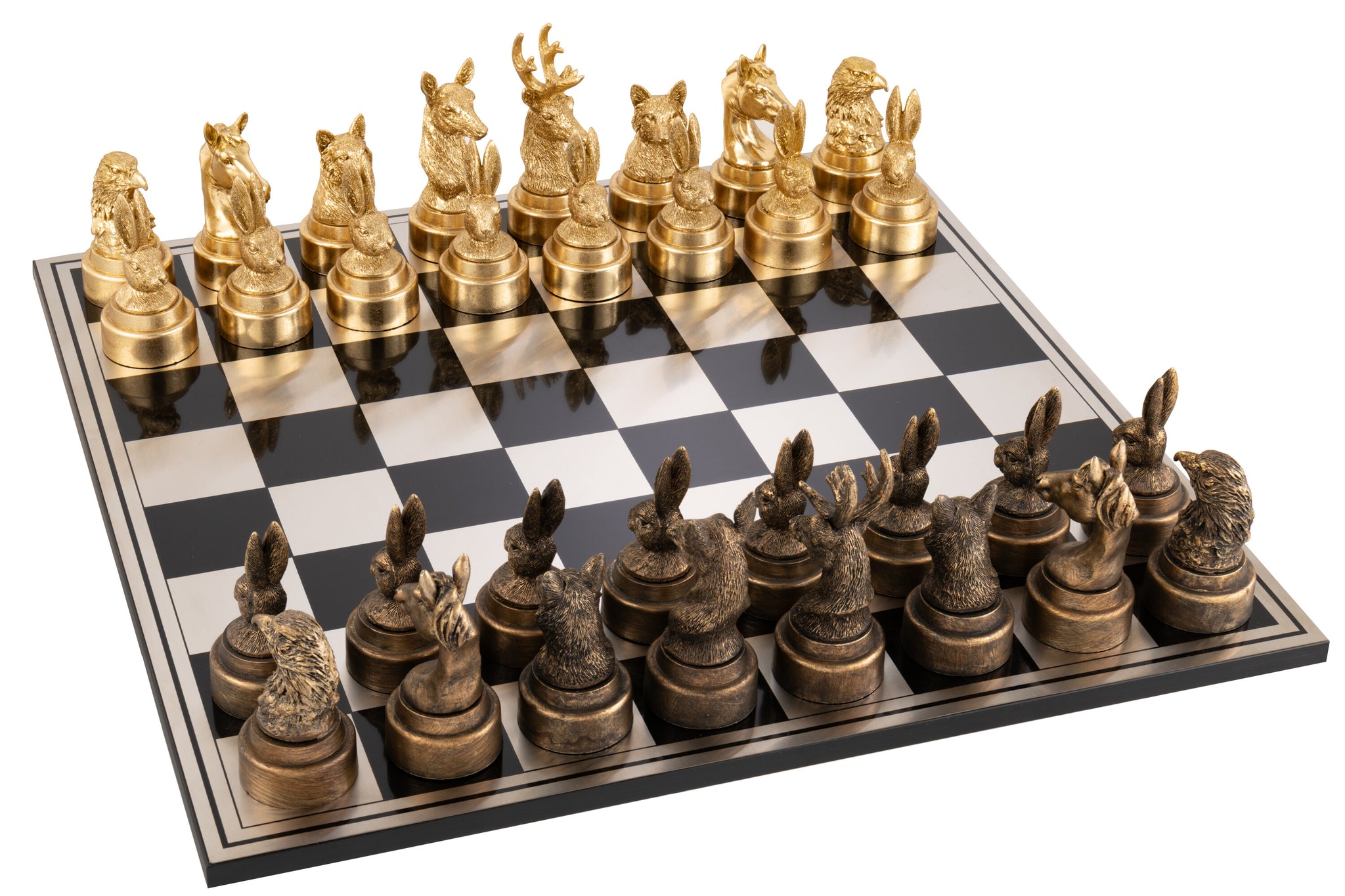 Jeu d'Échecs “Safari Chic” – Décoratif & Design Élégant | J-Line