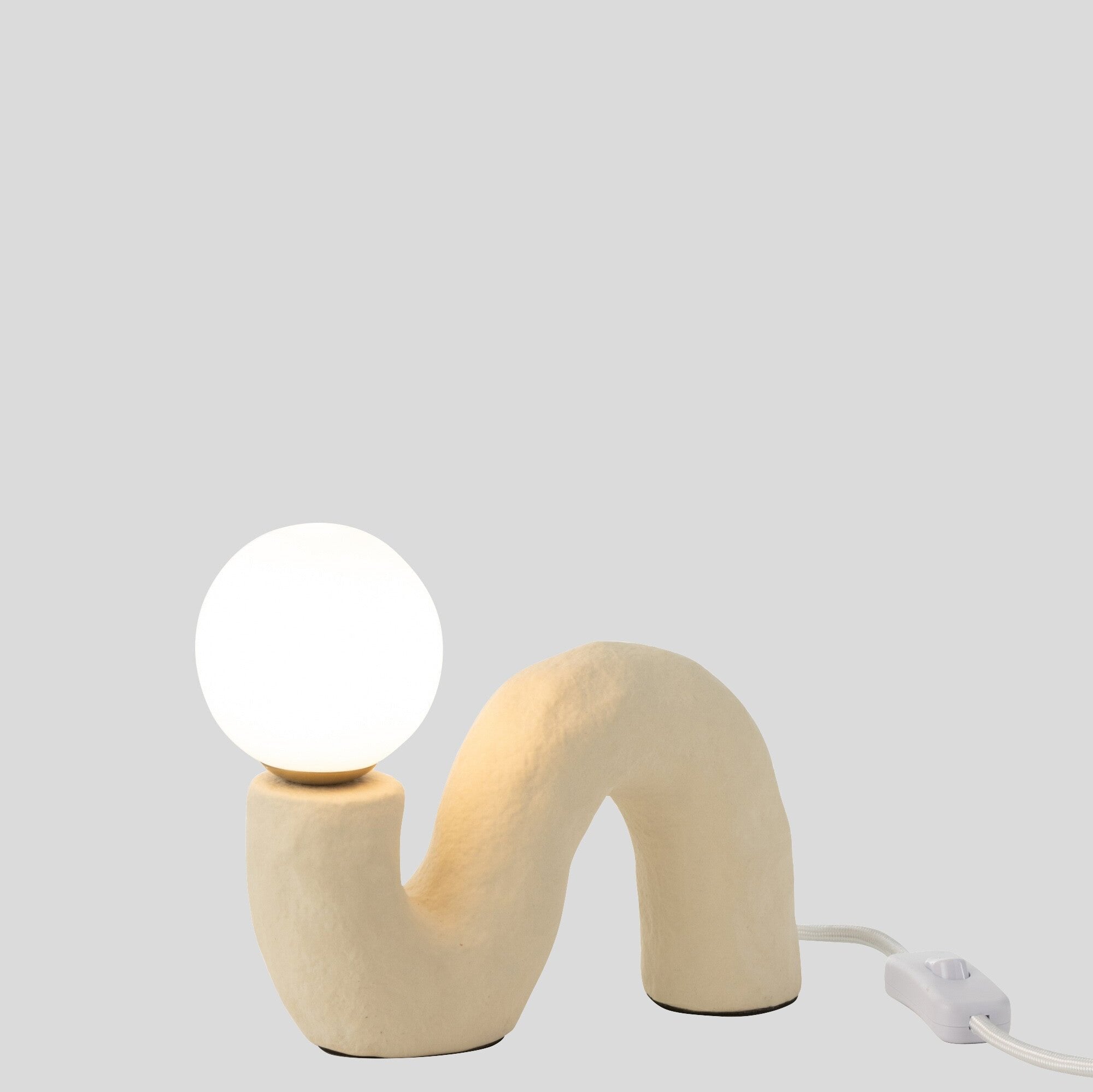 Lampe à poser "Eltham" en pierre beige