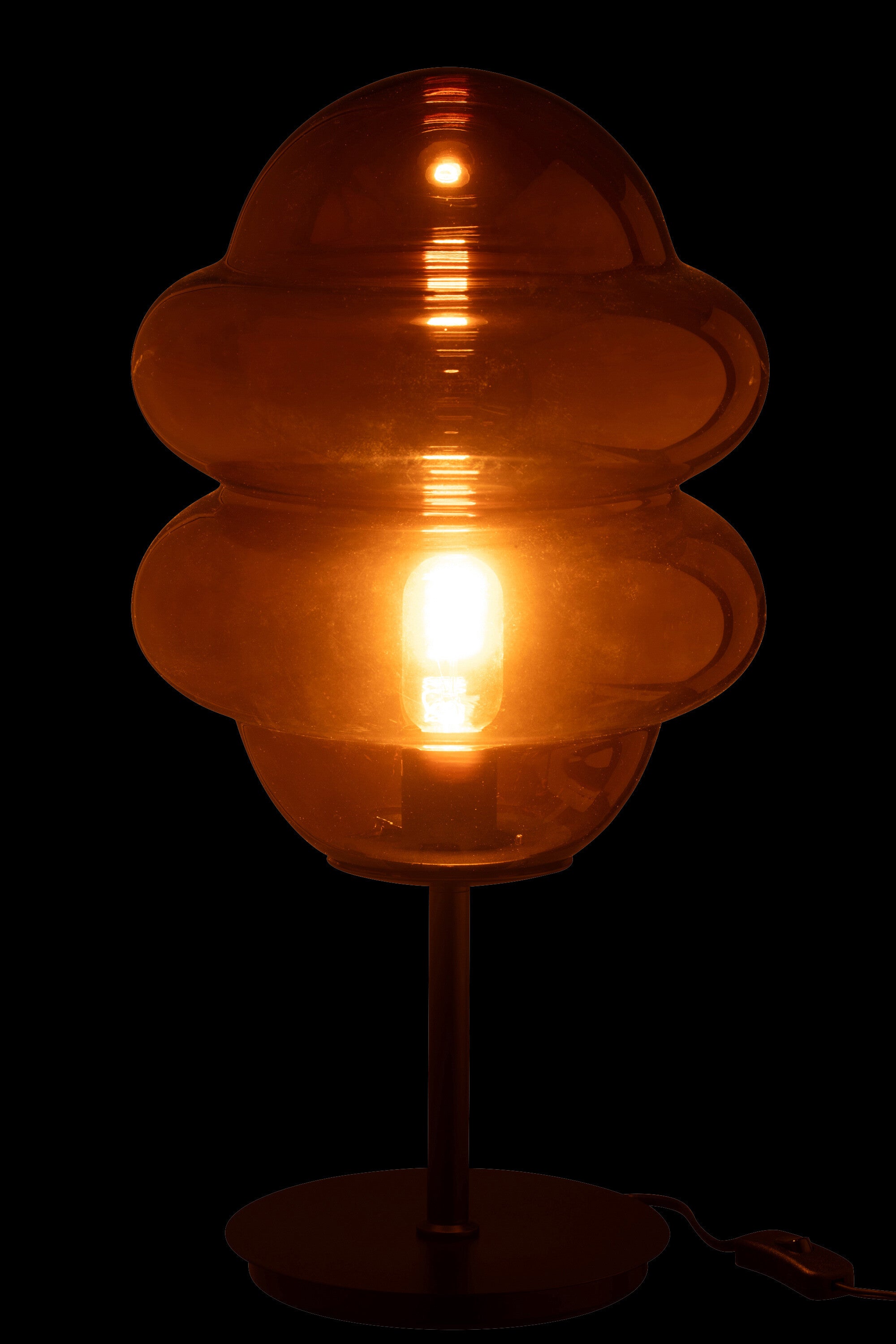 Lampe à poser "Kemi" en verre brun