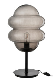 Lampe à poser "Kemi" en verre gris