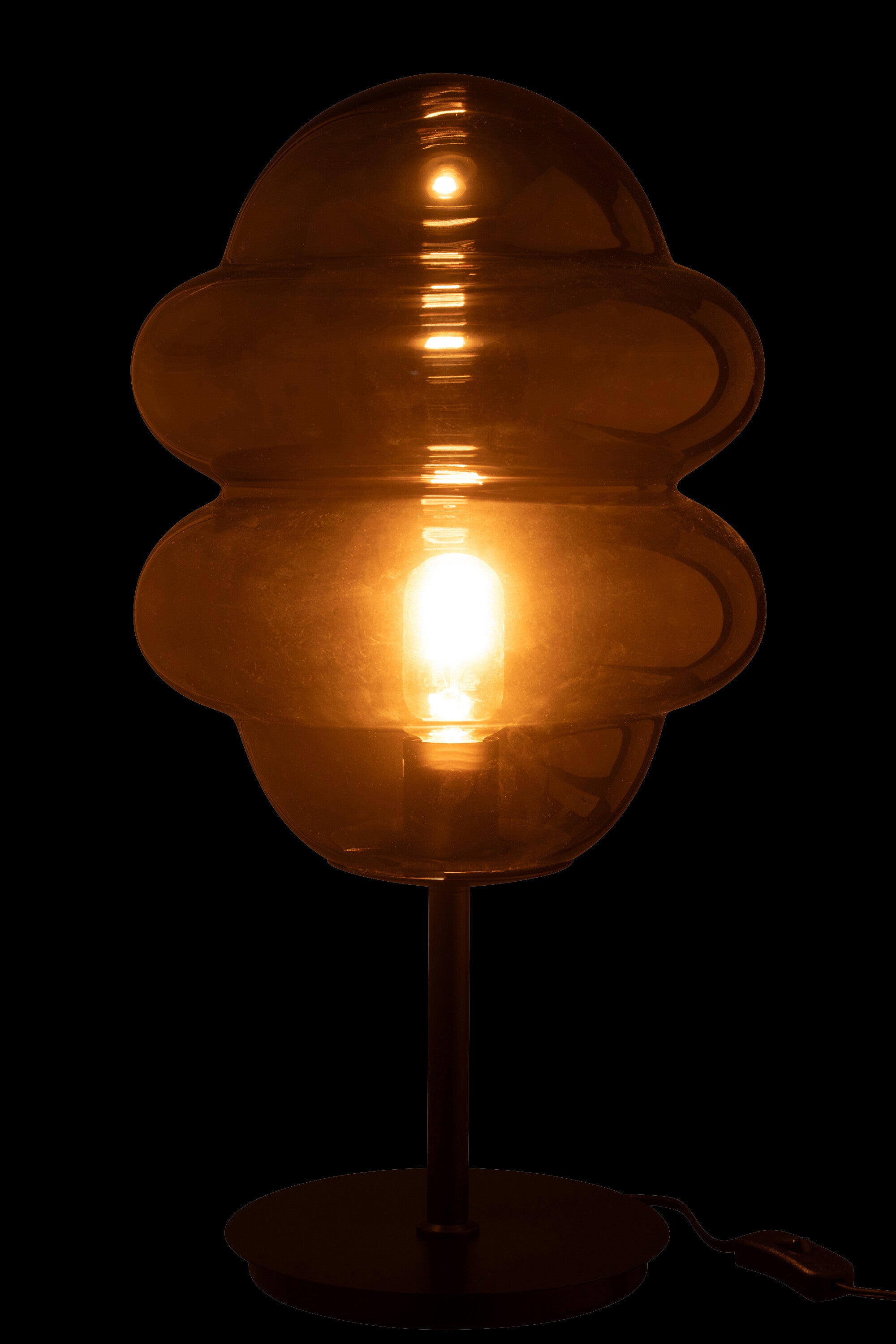 Lampe à poser "Kemi" en verre gris