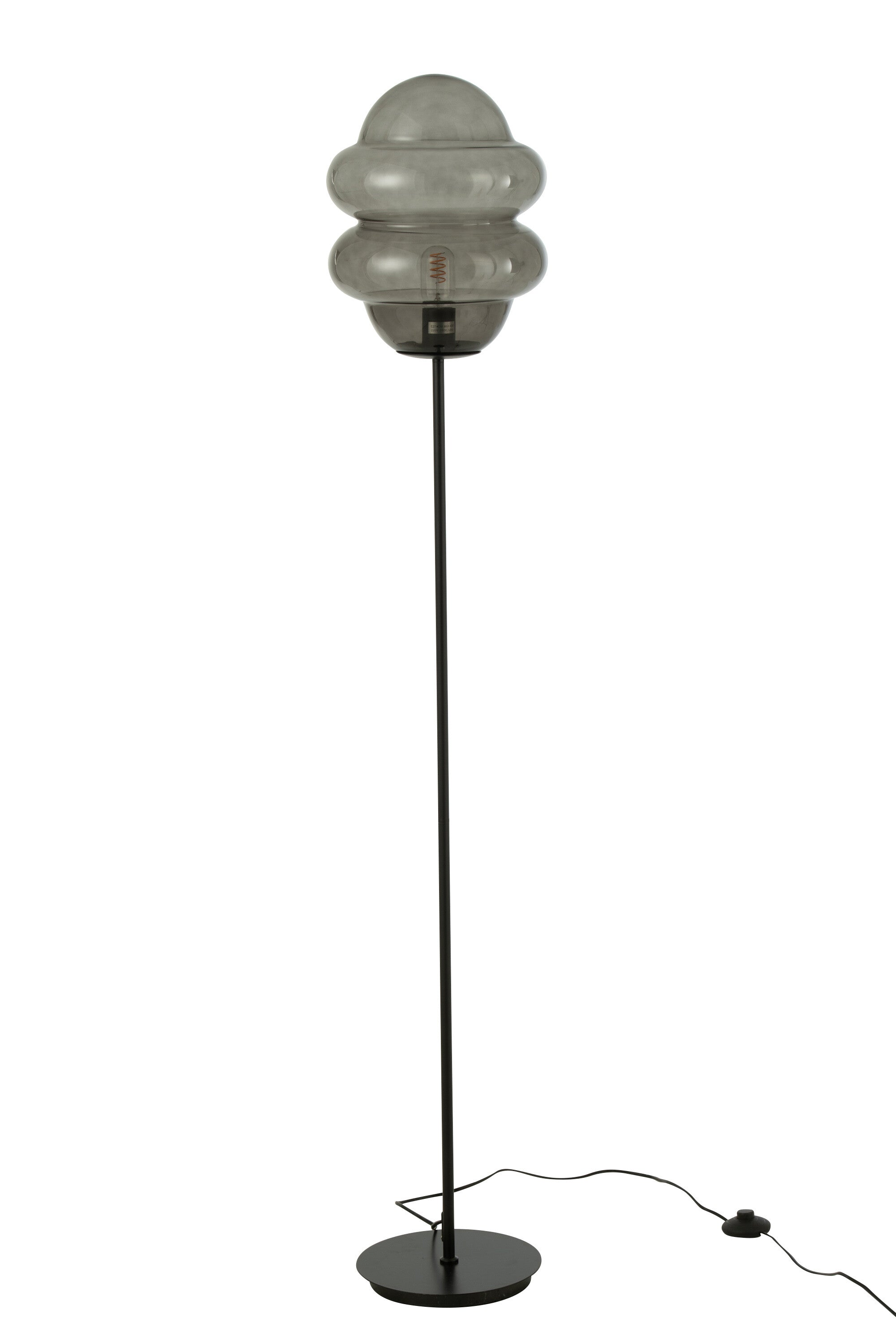 Lampadaire "Kemi" en verre gris