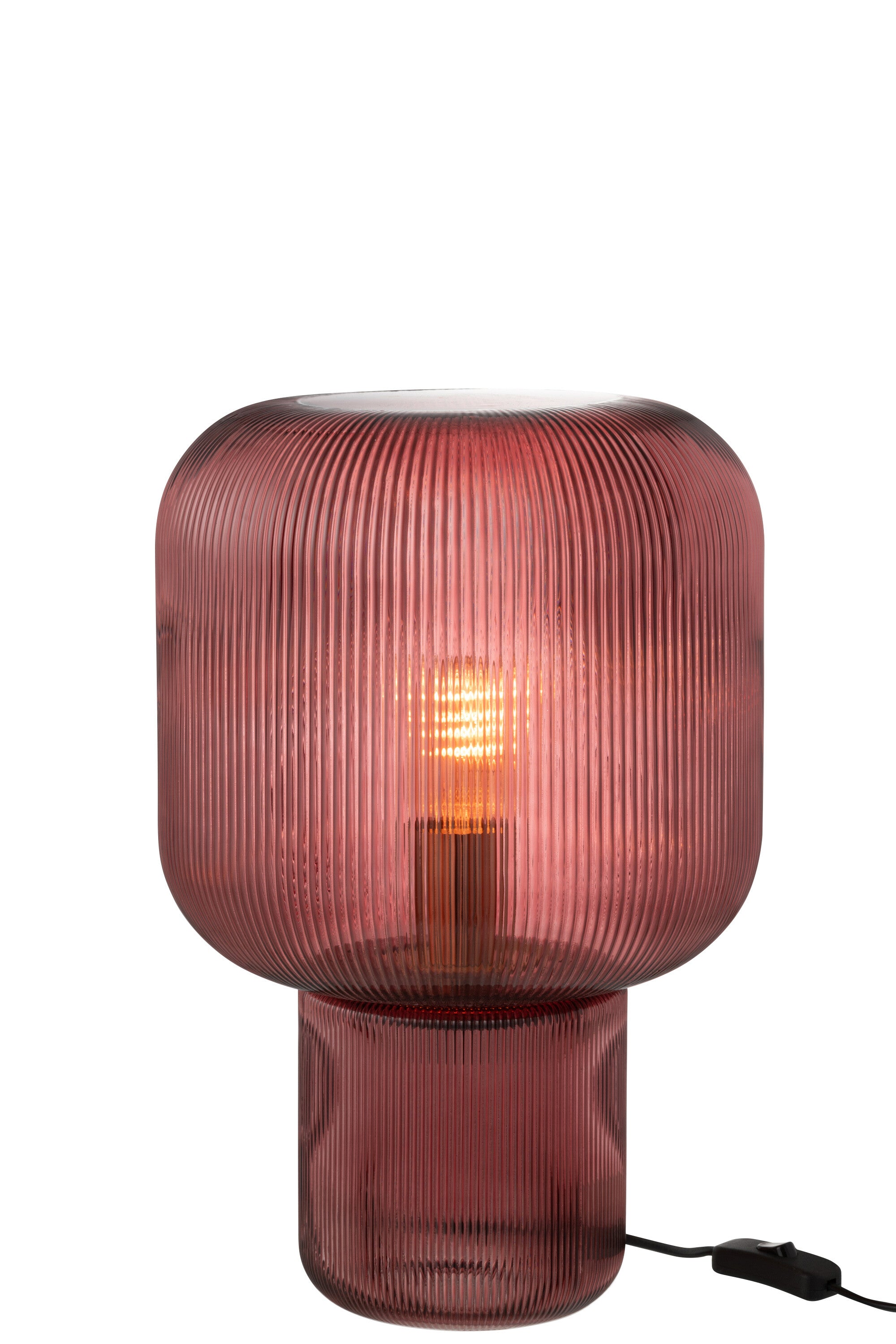 Lampe à poser "Halmstad" en verre rouge