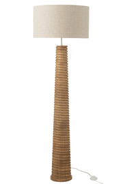 Lampadaire "Brooklyn" en bois d'ailanthus naturel