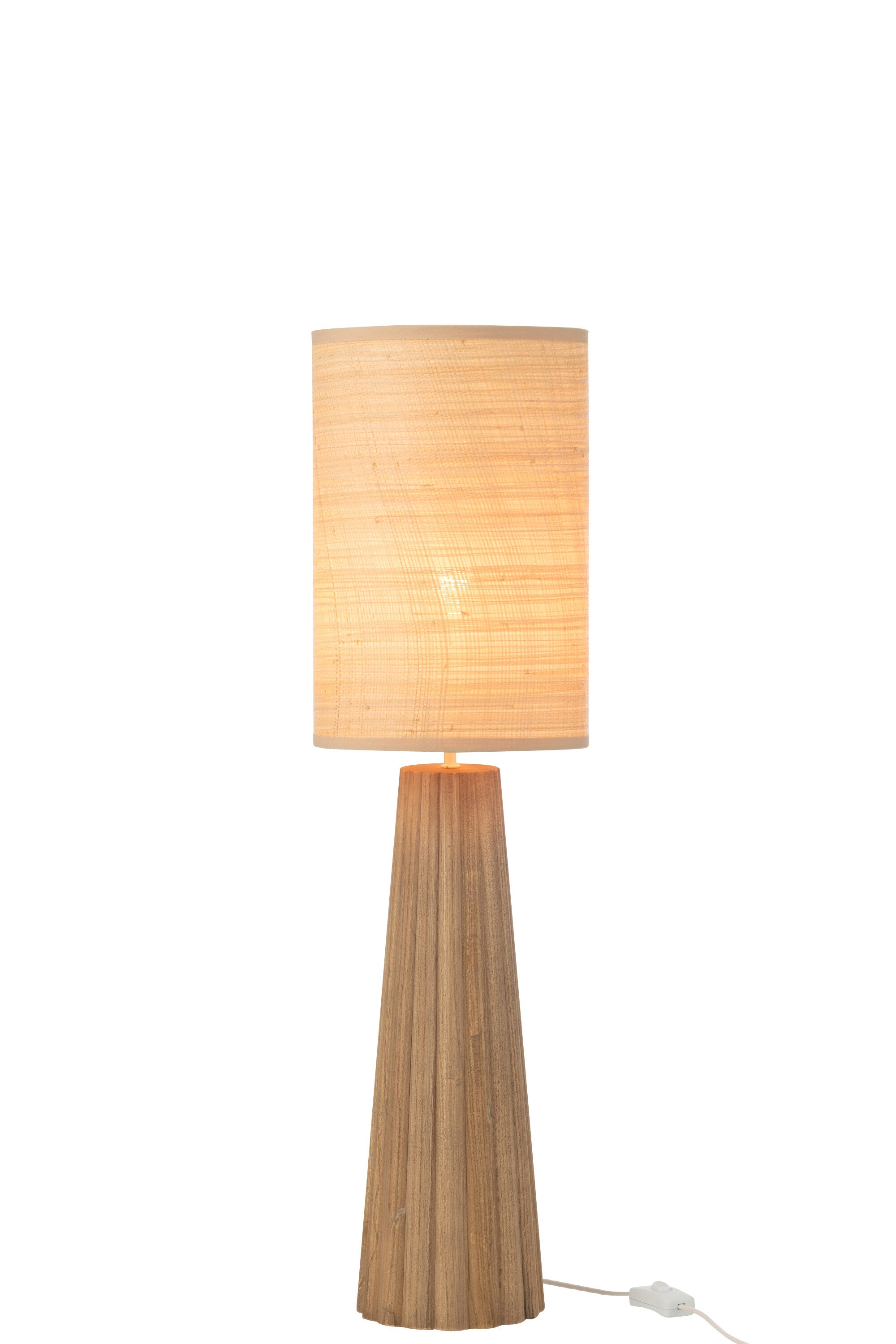 Lampe à poser "Tikitiki" en bois d'ailanthus naturel - S