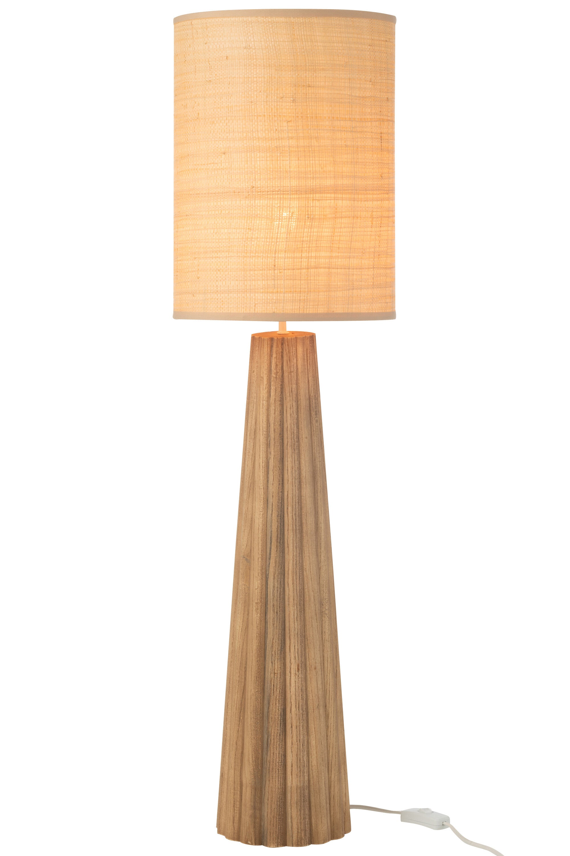 Lampe à poser "Tikitiki" en bois d'ailanthus naturel - M