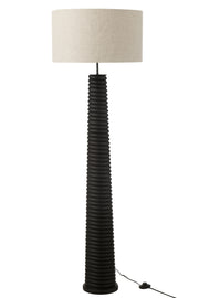 Lampadaire "Brooklyn" en bois d'ailanthus noir