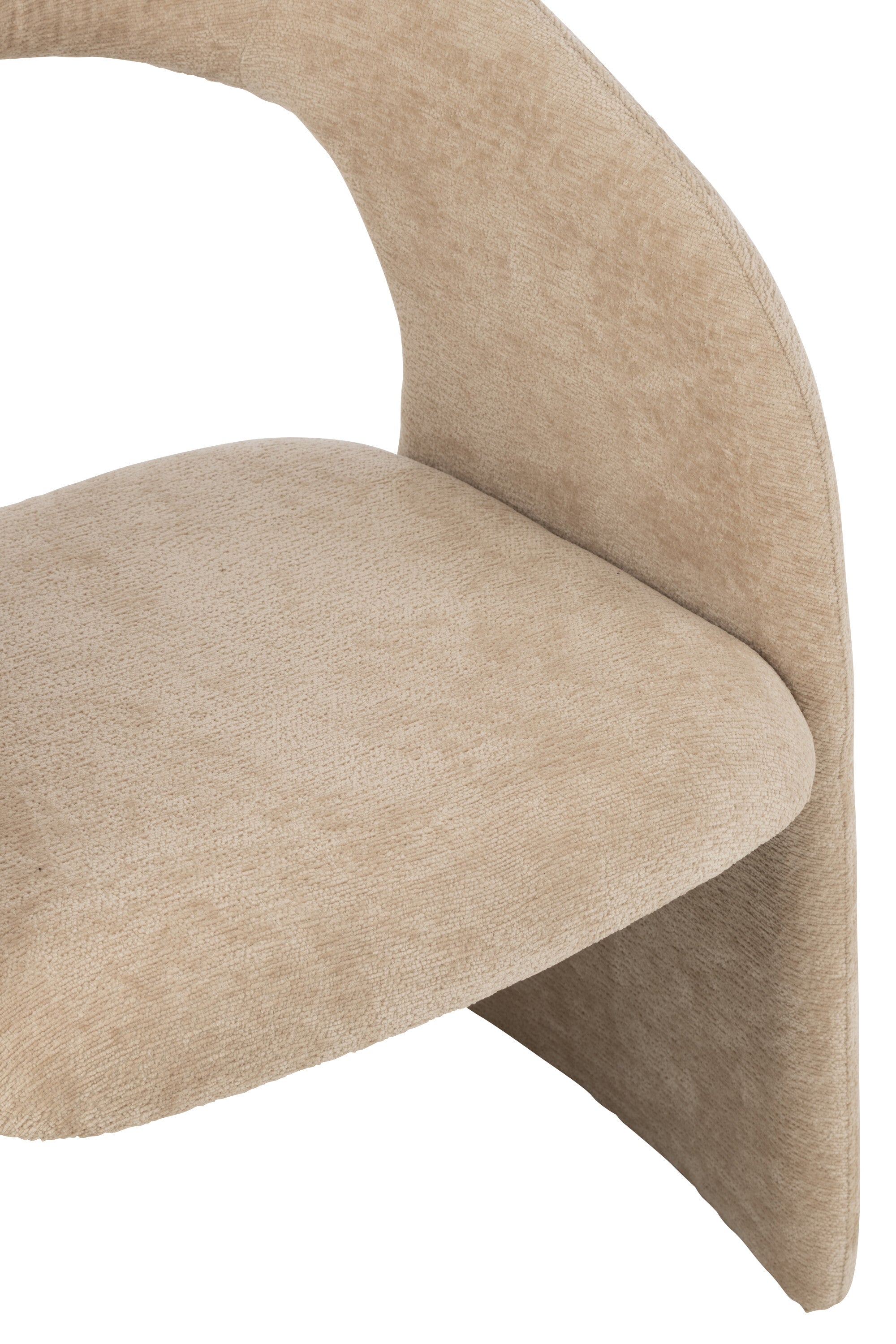 Chaise de repas “Anis” - Tissu Beige, Confort Cosy | J-Line