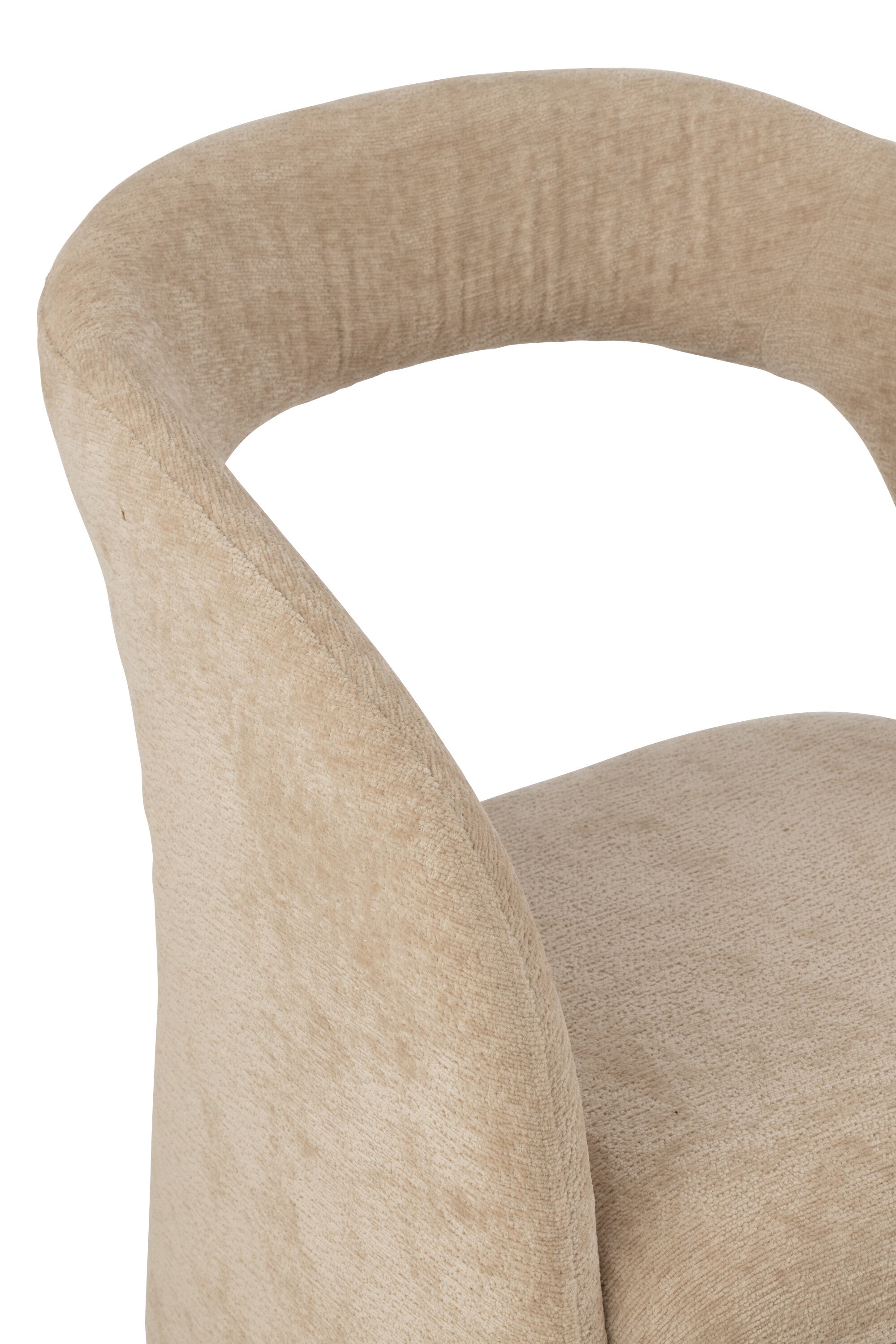 Chaise de repas “Anis” - Tissu Beige, Confort Cosy | J-Line