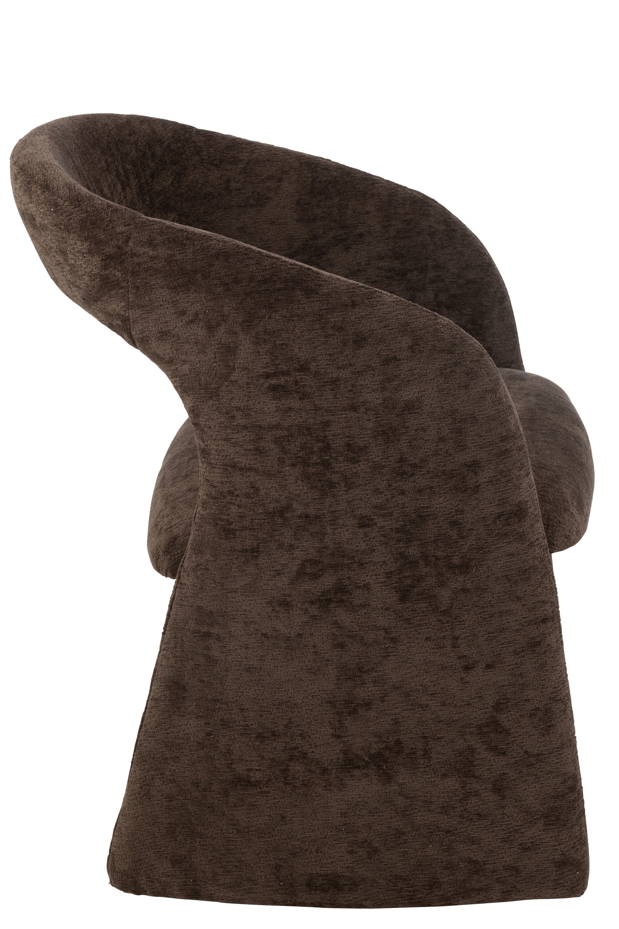Chaise de repas “Anis” - Tissu Marron Foncé, Confort Cosy | J-Line