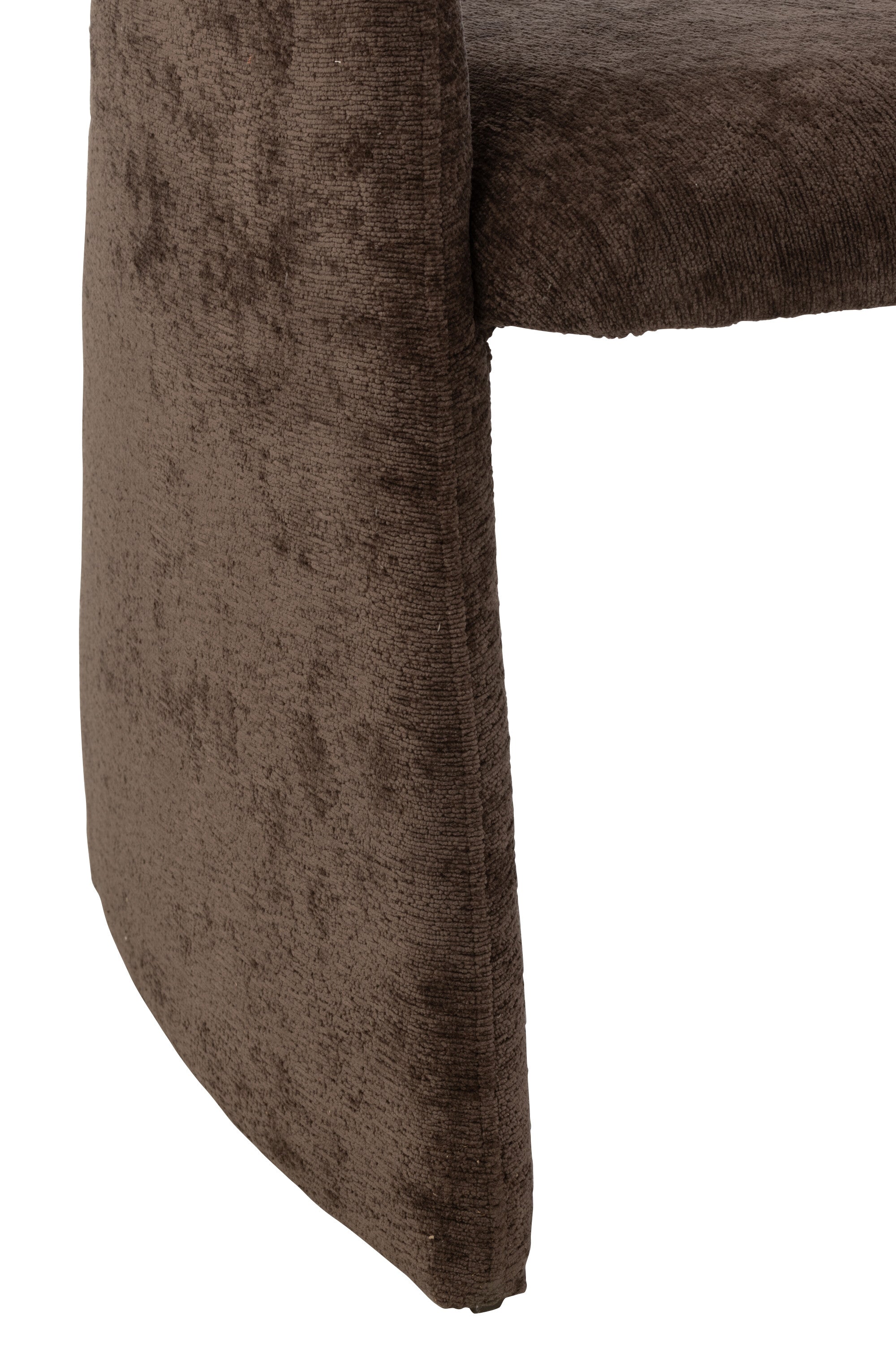 Chaise de repas “Anis” - Tissu Marron Foncé, Confort Cosy | J-Line