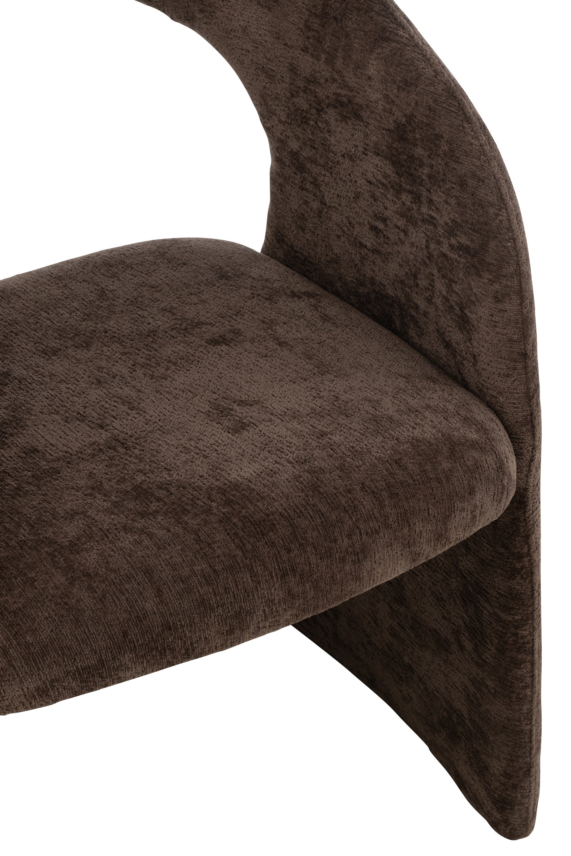 Chaise de repas “Anis” - Tissu Marron Foncé, Confort Cosy | J-Line