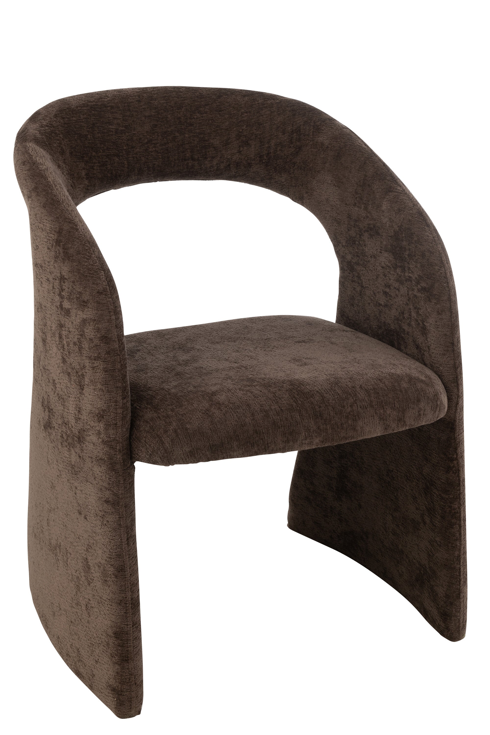 Chaise de repas “Anis” - Tissu Marron Foncé, Confort Cosy | J-Line