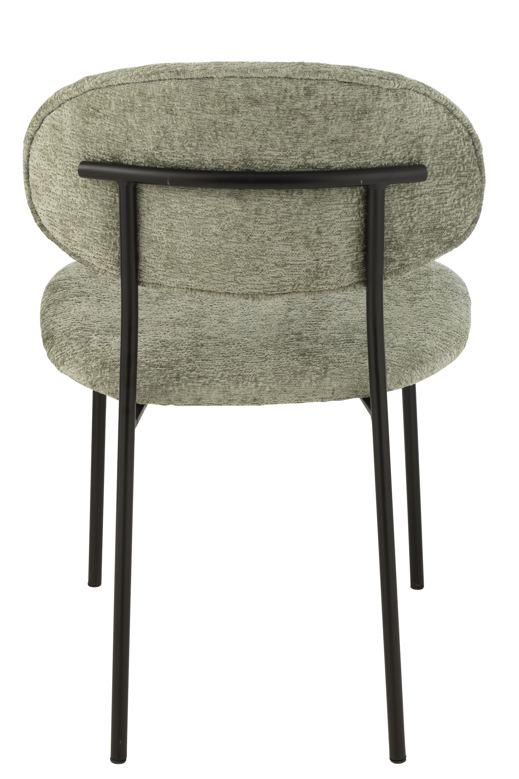 Chaise de repas “Turku” - Tissu doux vert menthe, Design cosy contemporain | J-Line