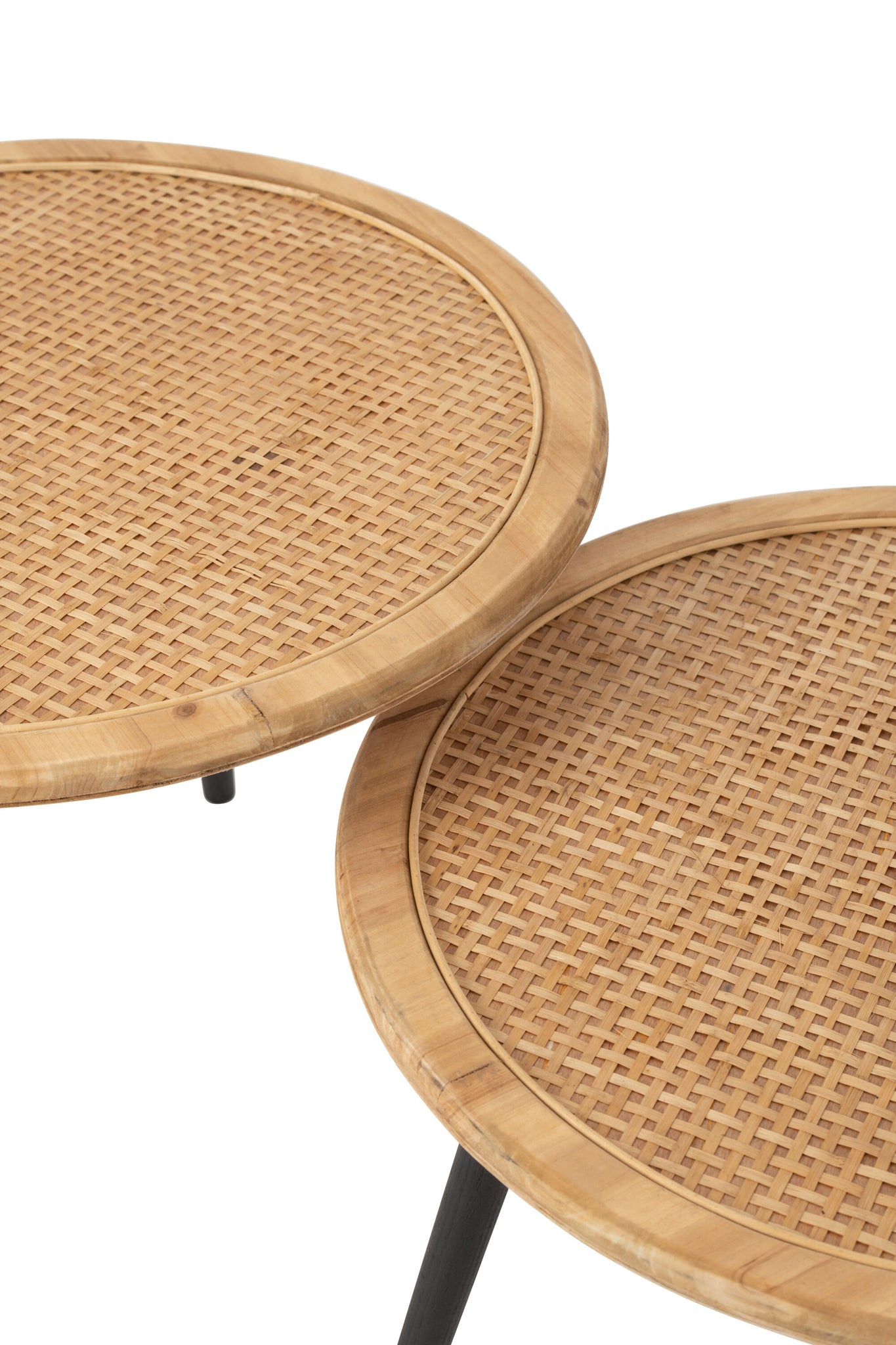 Set de 2 tables d'appoint "Nissa" en bambou naturel - Design élégant, Polyvalence | J-Line
