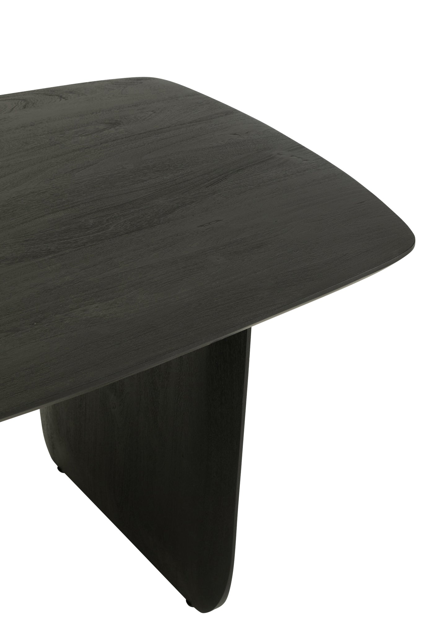 Table à manger "Lalla" en bois d’acacia noir 190 cm x 100 cm - Design minimaliste, 6 personnes | J-Line