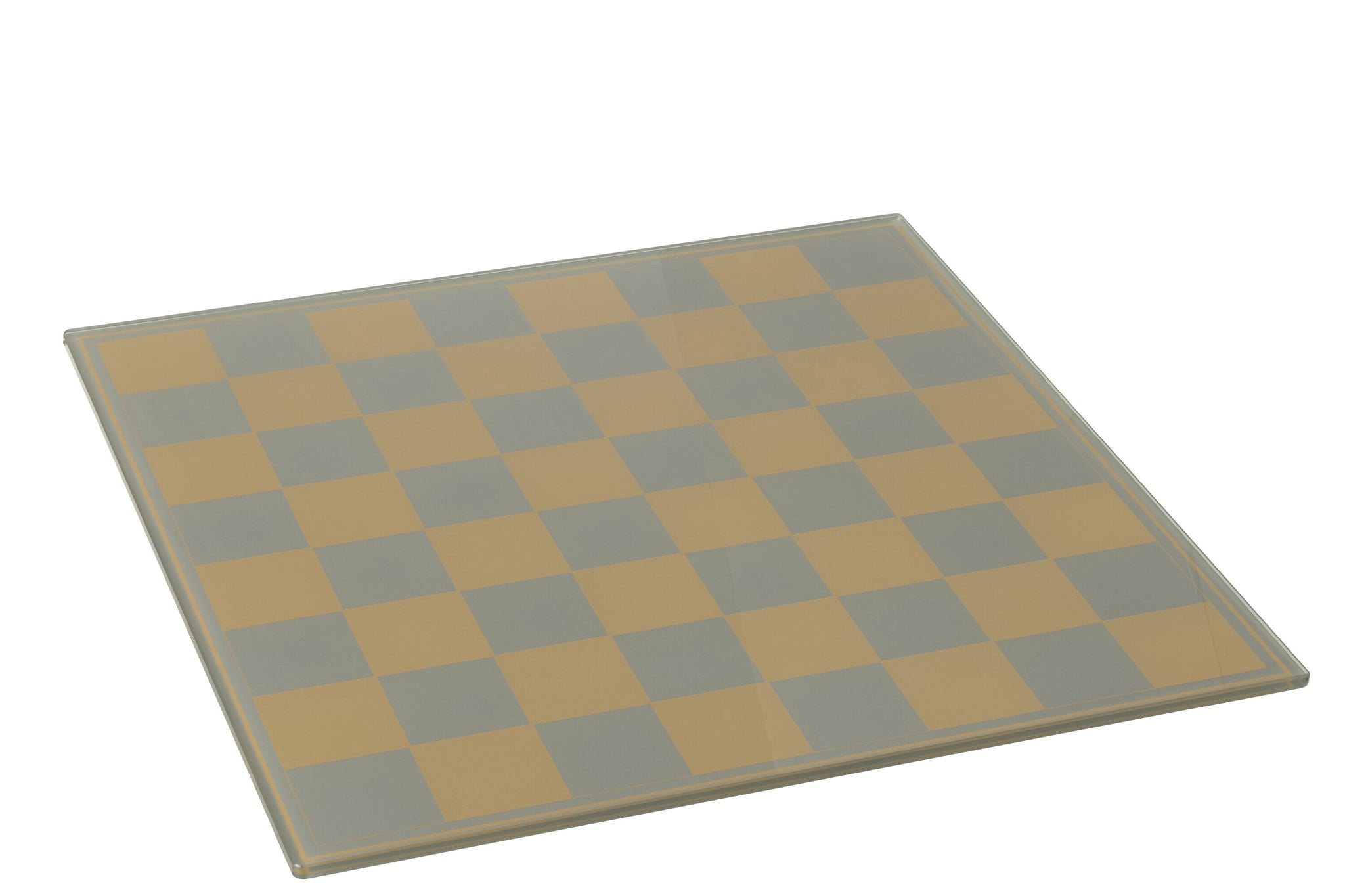 Jeu d’échecs design en polyrésine dorée – Plateau décoratif luxe, pièce sculpturale | J-Line