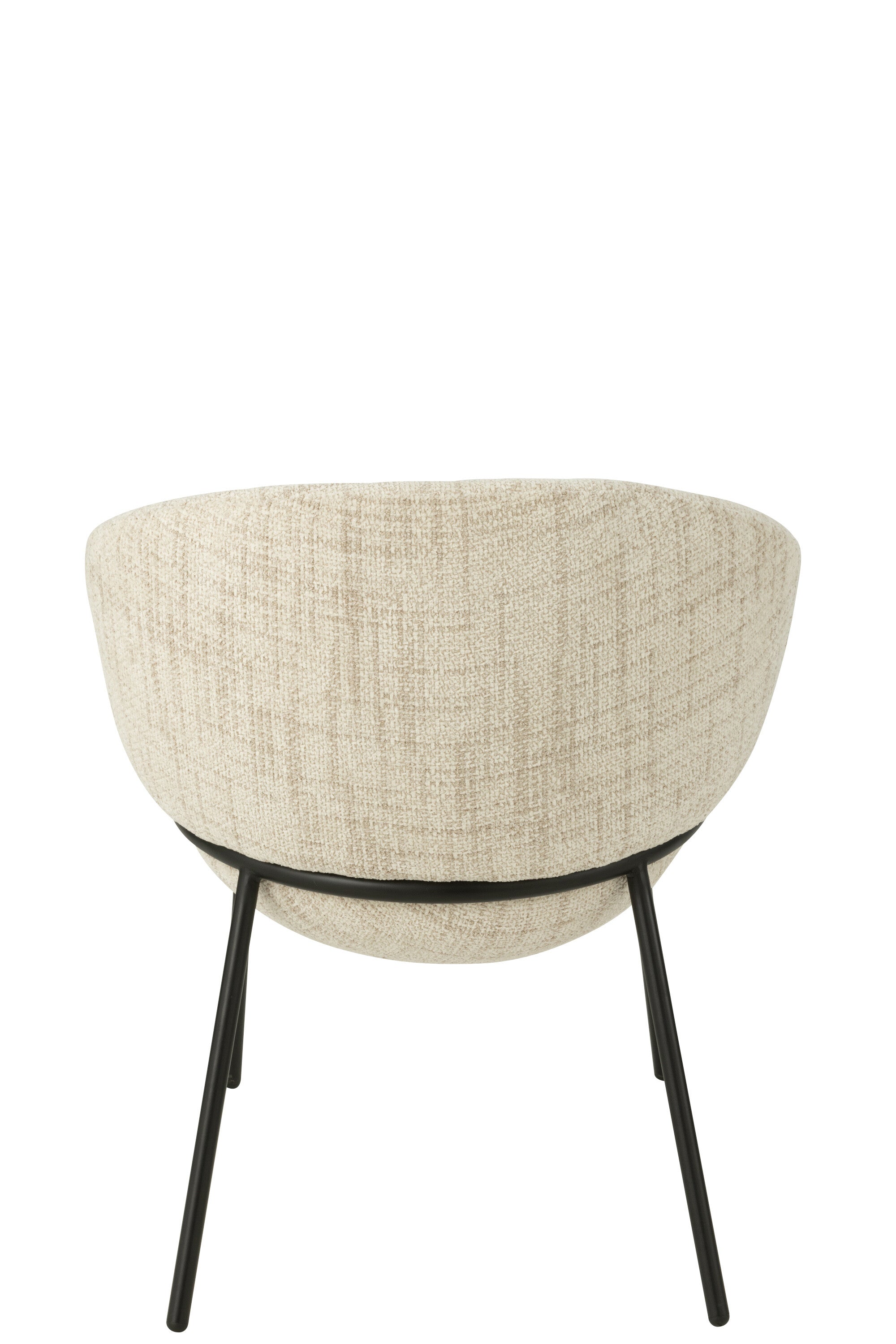 Chaise de repas “Bergen” - Tissu beige, design cosy et moderne | J-Line