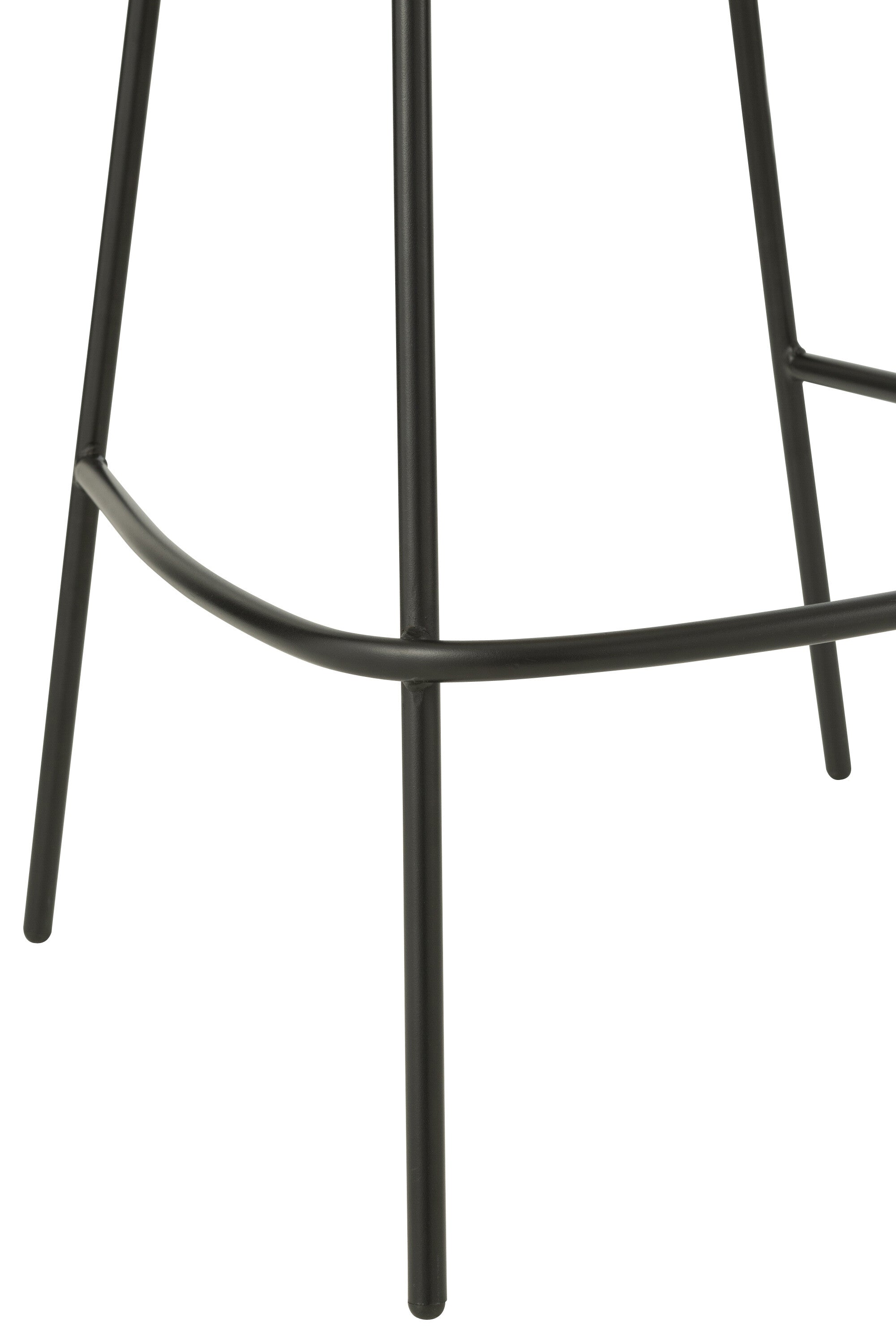 Tabouret de bar “Bergen” – Tissu beige, structure métal noir | J-Line