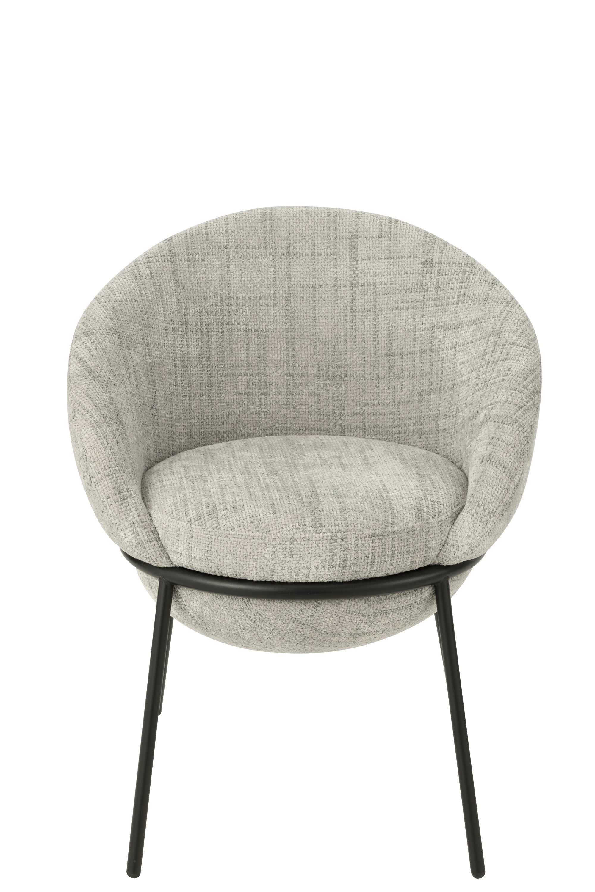 Chaise de repas “Bergen” - Tissu gris, design cosy et moderne | J-Line