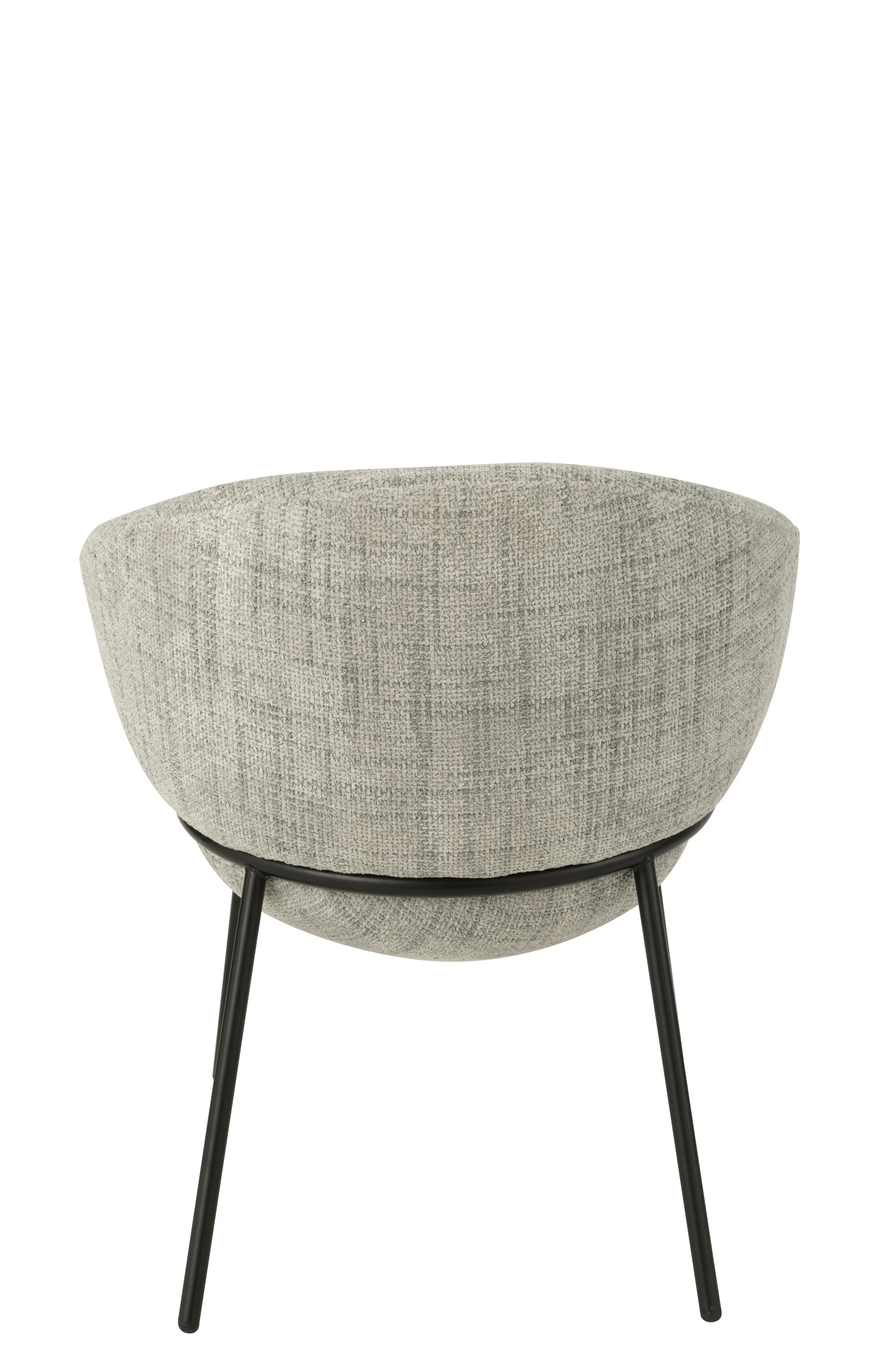Chaise de repas “Bergen” - Tissu gris, design cosy et moderne | J-Line