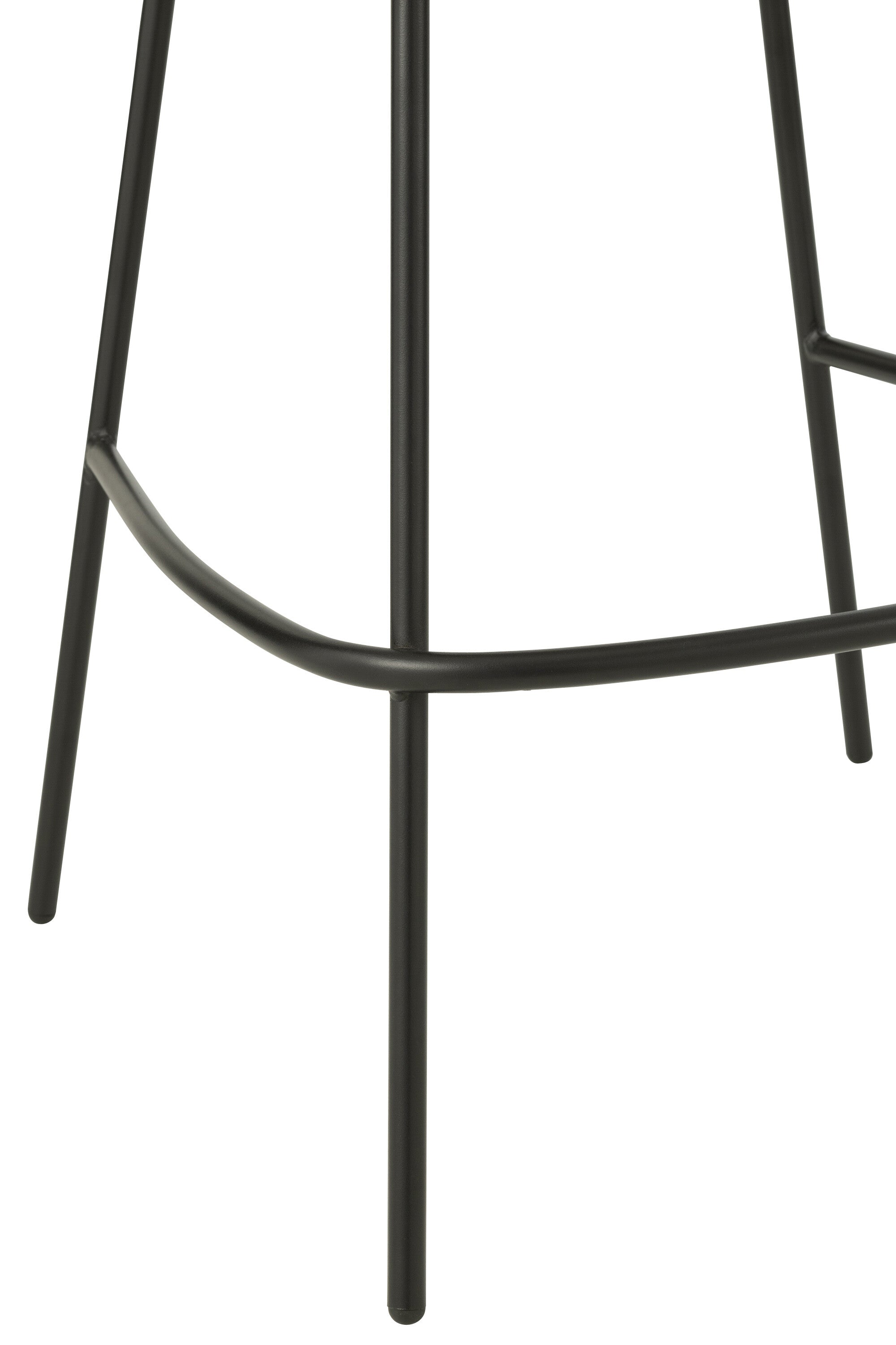 Tabouret de bar “Bergen” – Tissu gris, structure métal noir | J-Line