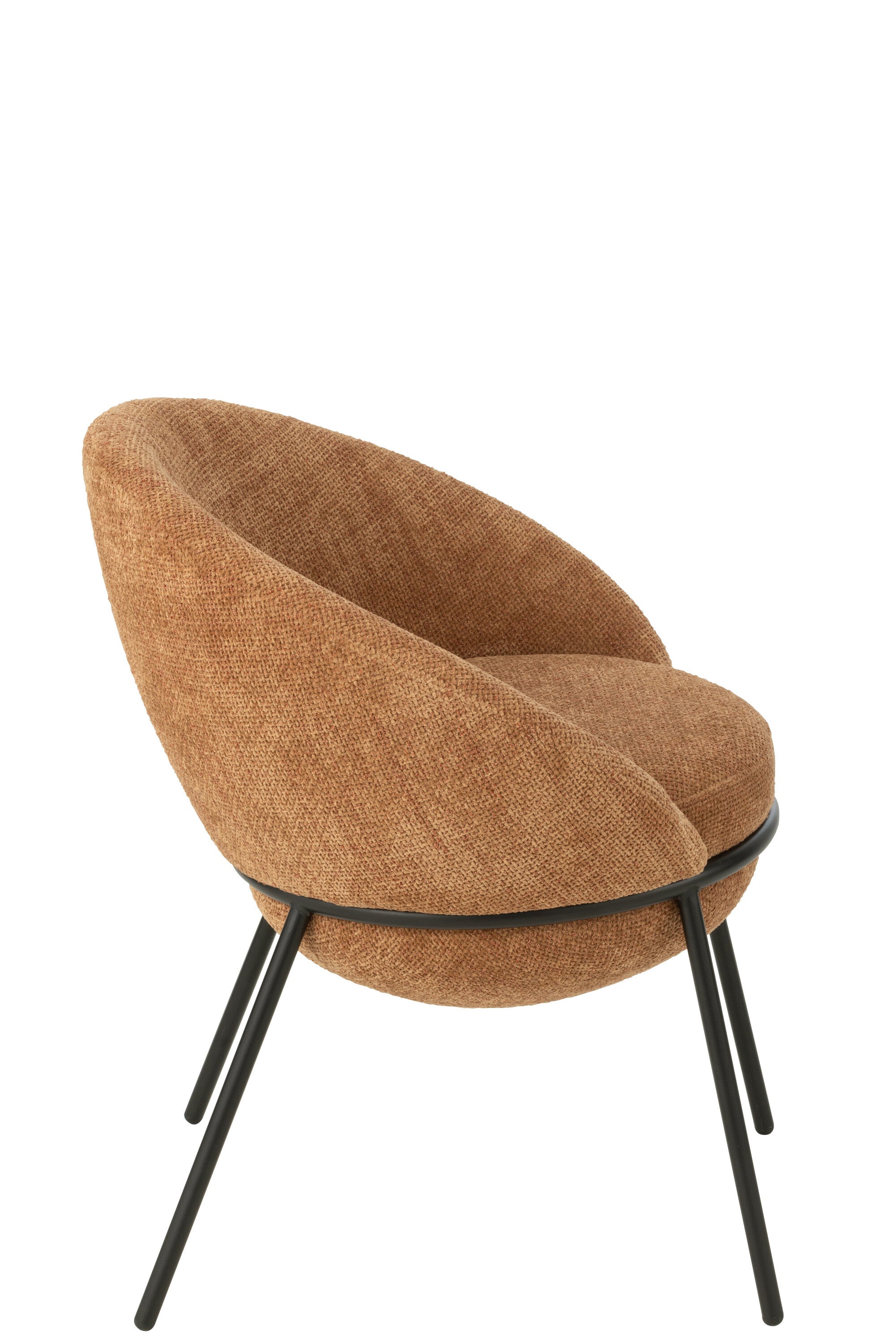 Chaise de repas “Bergen” - Tissu terracota, design cosy et moderne | Pelita