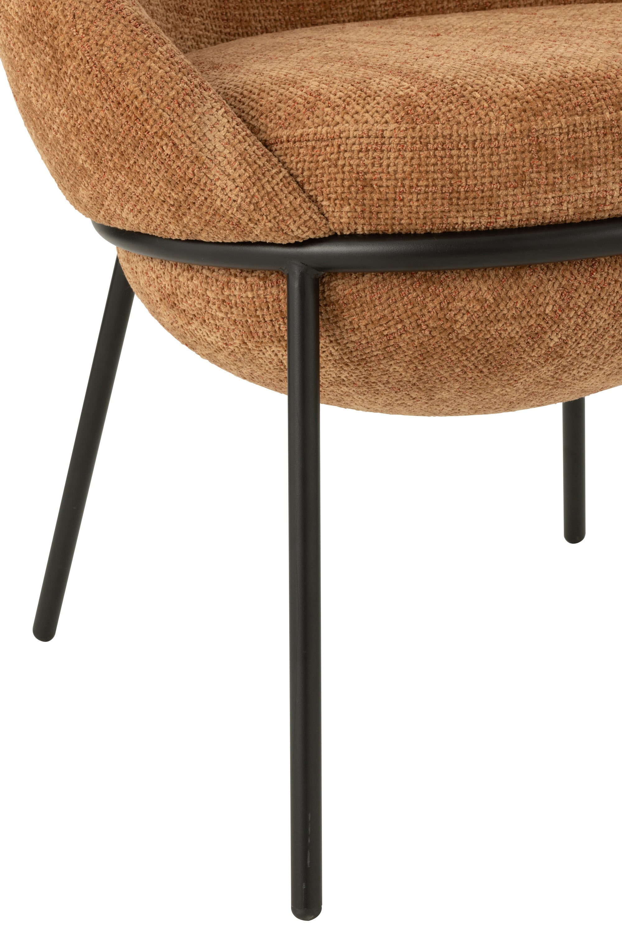 Chaise de repas “Bergen” - Tissu terracota, design cosy et moderne | Pelita