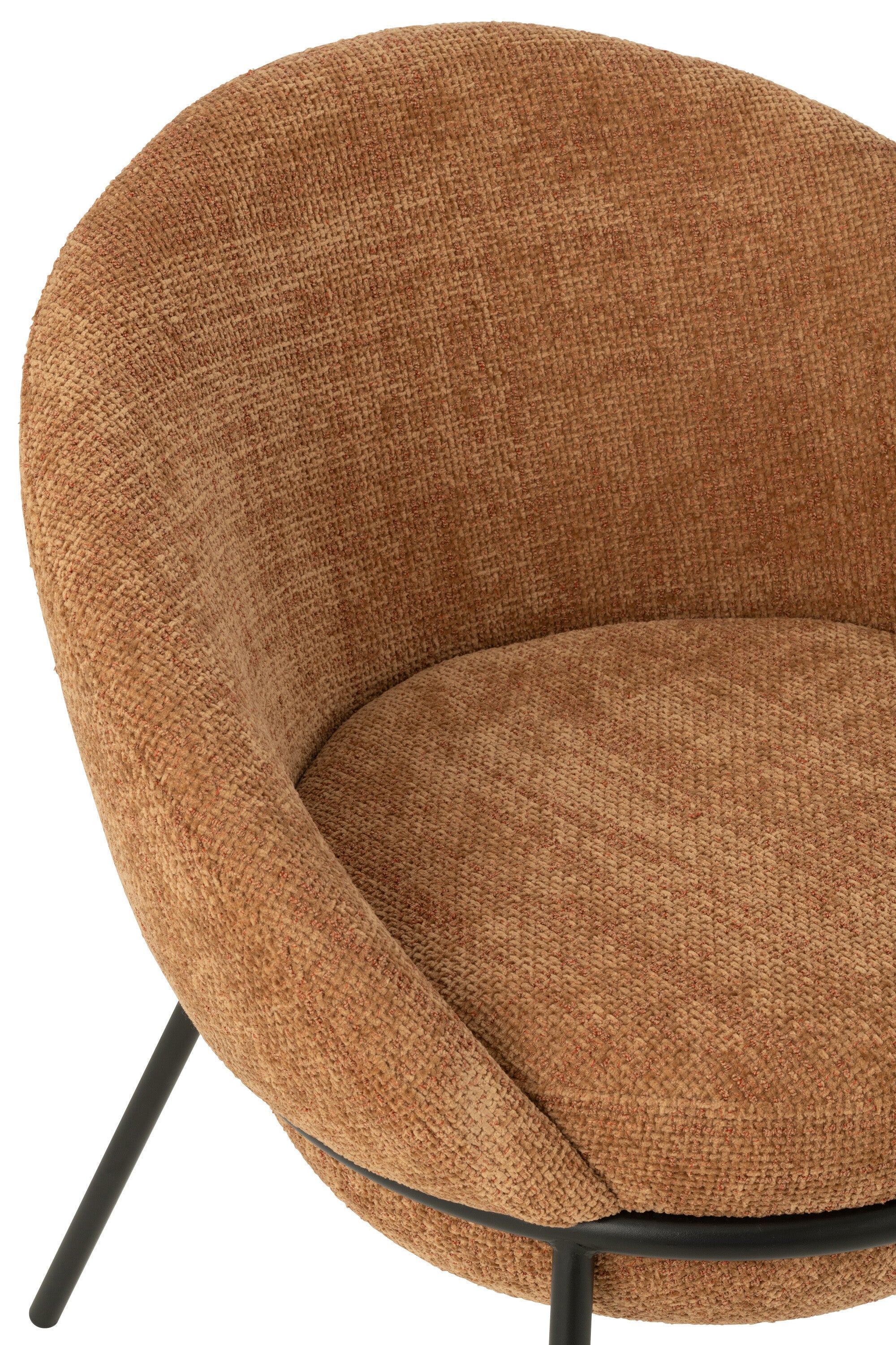 Chaise de repas “Bergen” - Tissu terracota, design cosy et moderne | Pelita