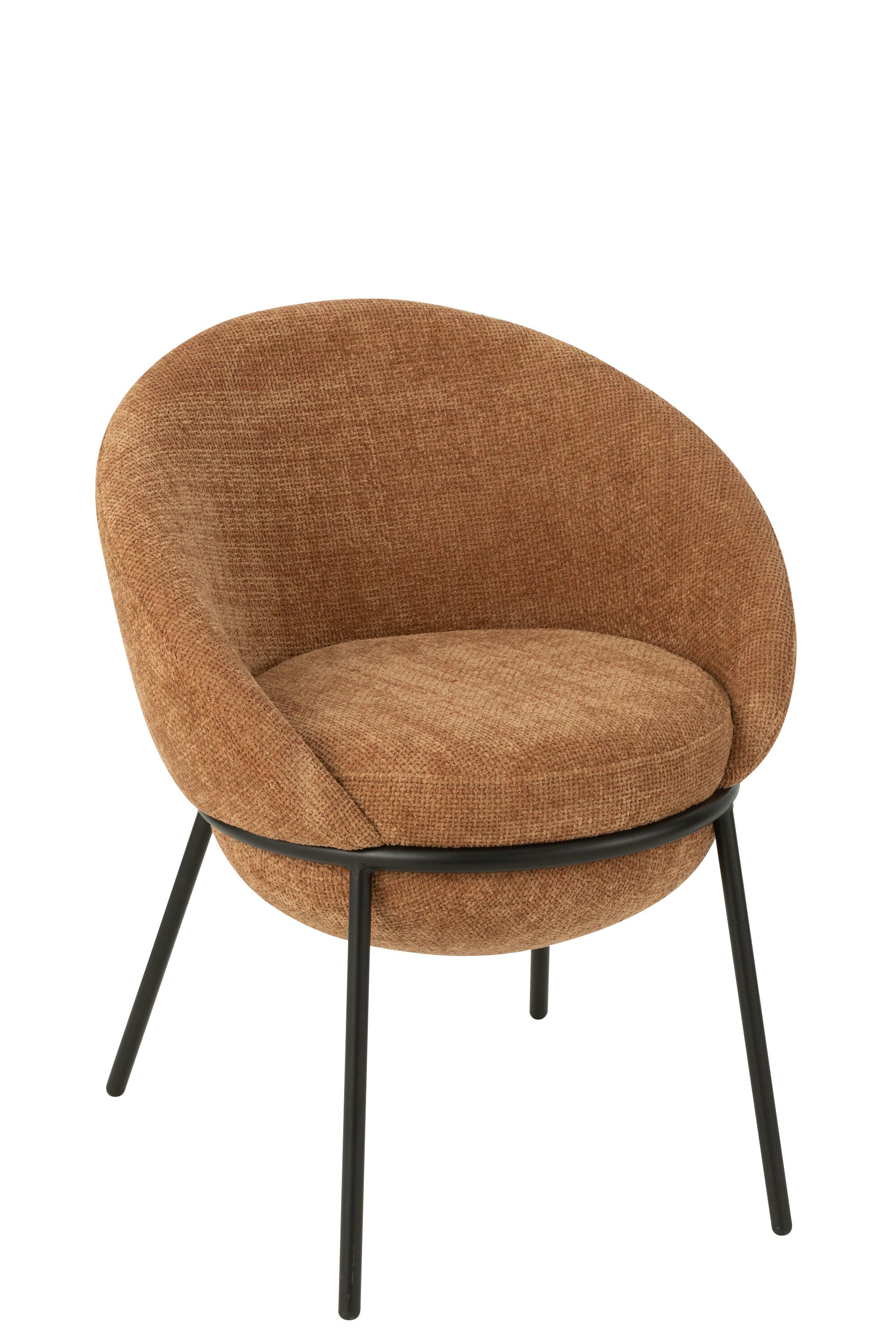 Chaise de repas “Bergen” - Tissu terracota, design cosy et moderne | Pelita