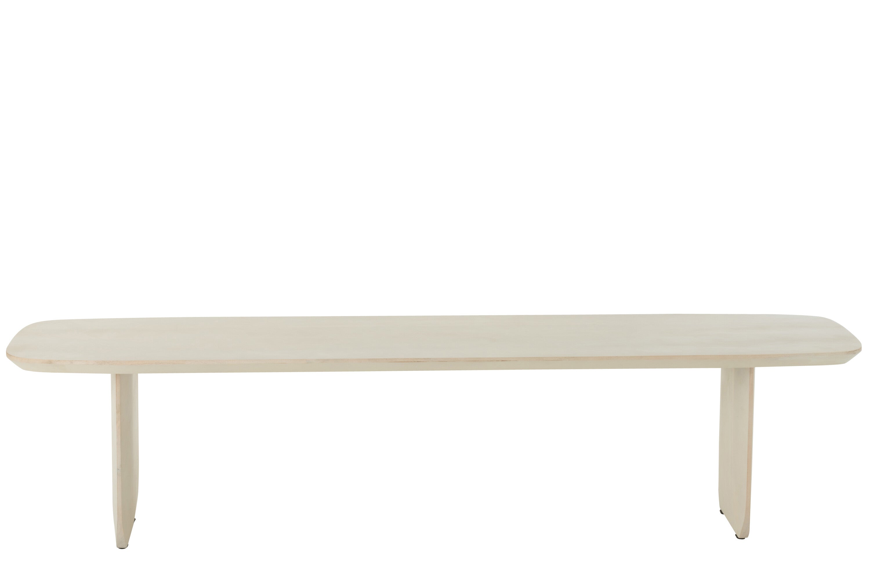 Banc “Lalla” en bois d’acacia blanc cassé - Design moderne, massif et élégant | J-Line