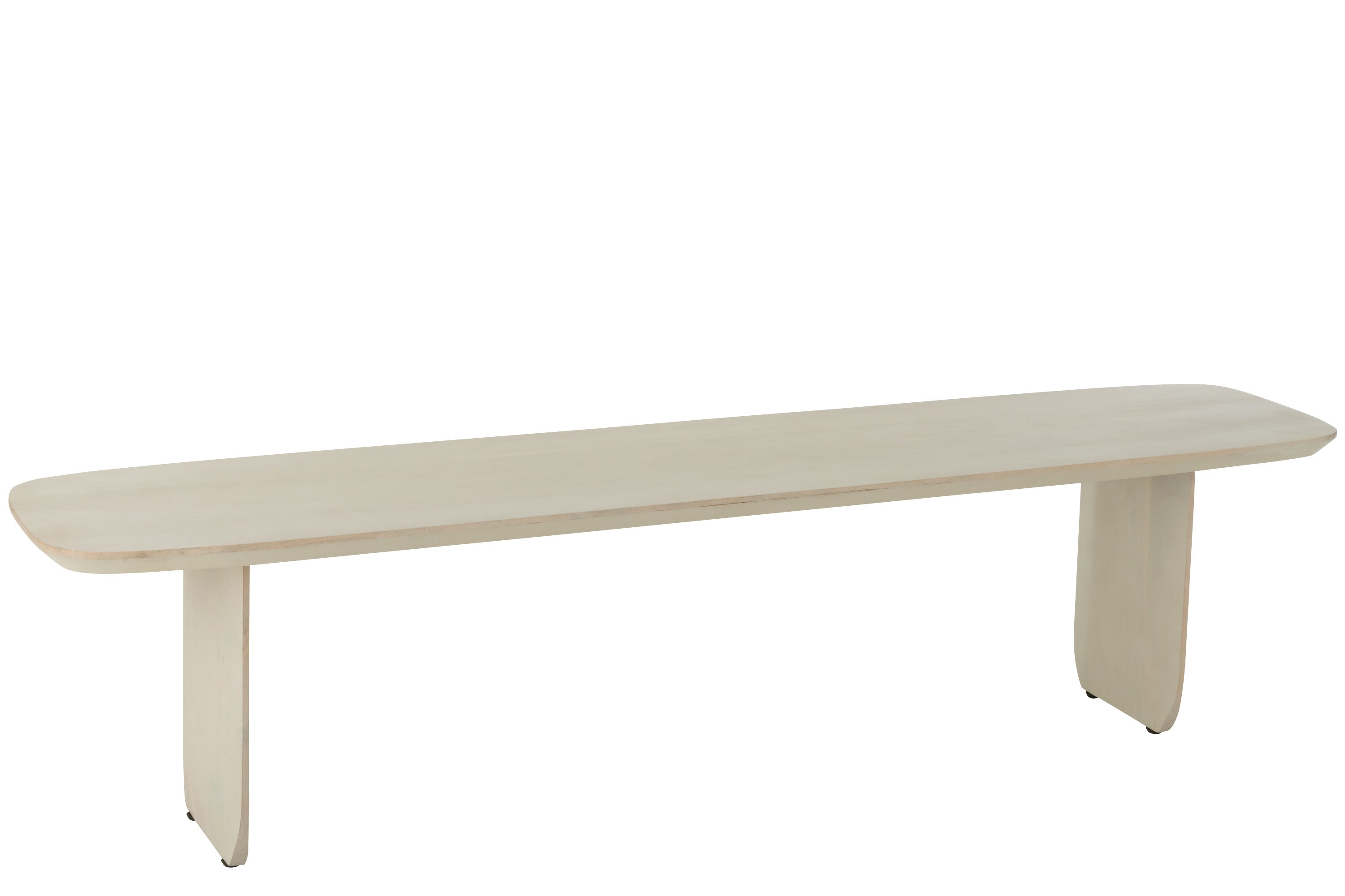 Banc “Lalla” en bois d’acacia blanc cassé - Design moderne, massif et élégant | J-Line