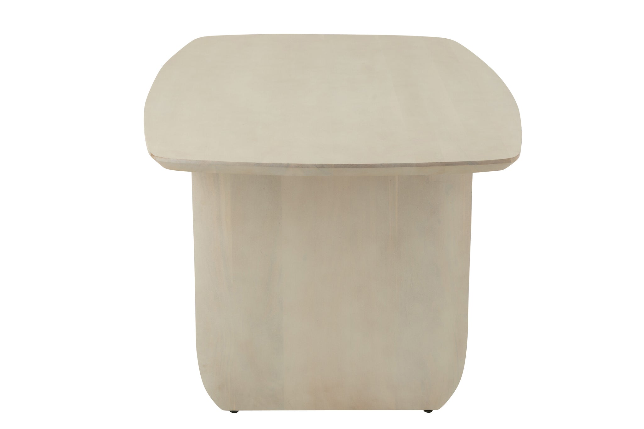 Table à manger "Lalla" en bois d'acacia blanc cassé 190 cm x 100 cm – Élégance intemporelle, bois massif durable | J-Line