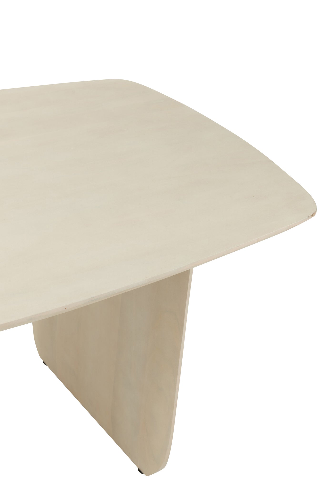 Table à manger "Lalla" en bois d'acacia blanc cassé 190 cm x 100 cm – Élégance intemporelle, bois massif durable | J-Line