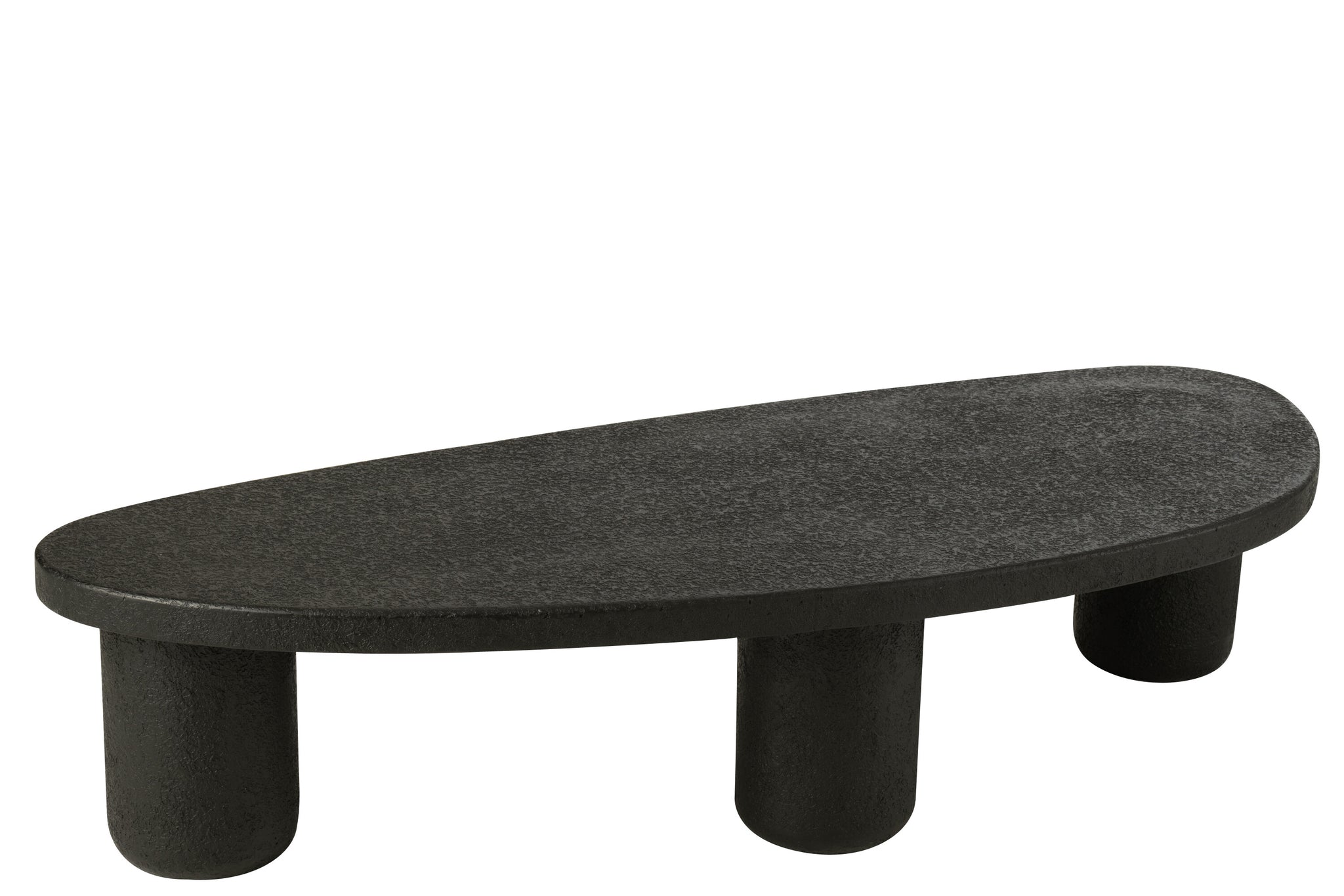 Table basse “Paul” ovale en bois noir – Design moderne, grand format | J-Line