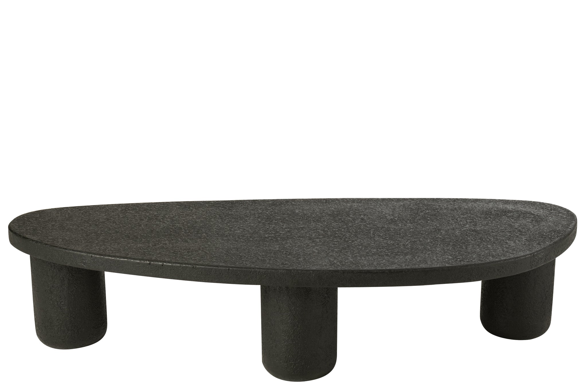 Table basse “Paul” ovale en bois noir – Design moderne, grand format | J-Line