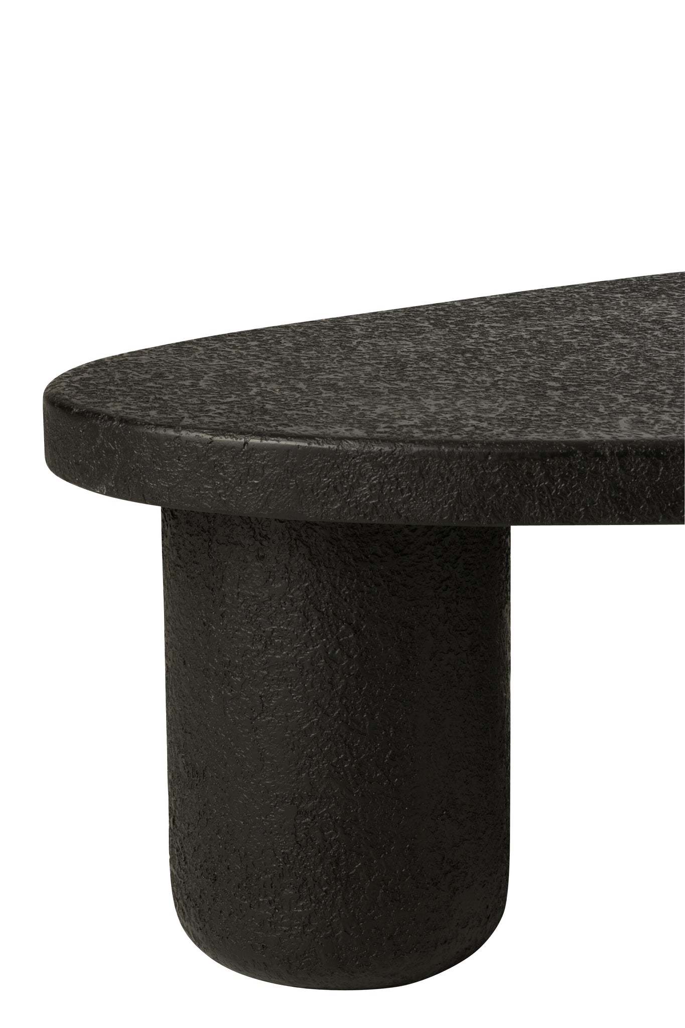 Table basse “Paul” ovale en bois noir – Design moderne, grand format | J-Line