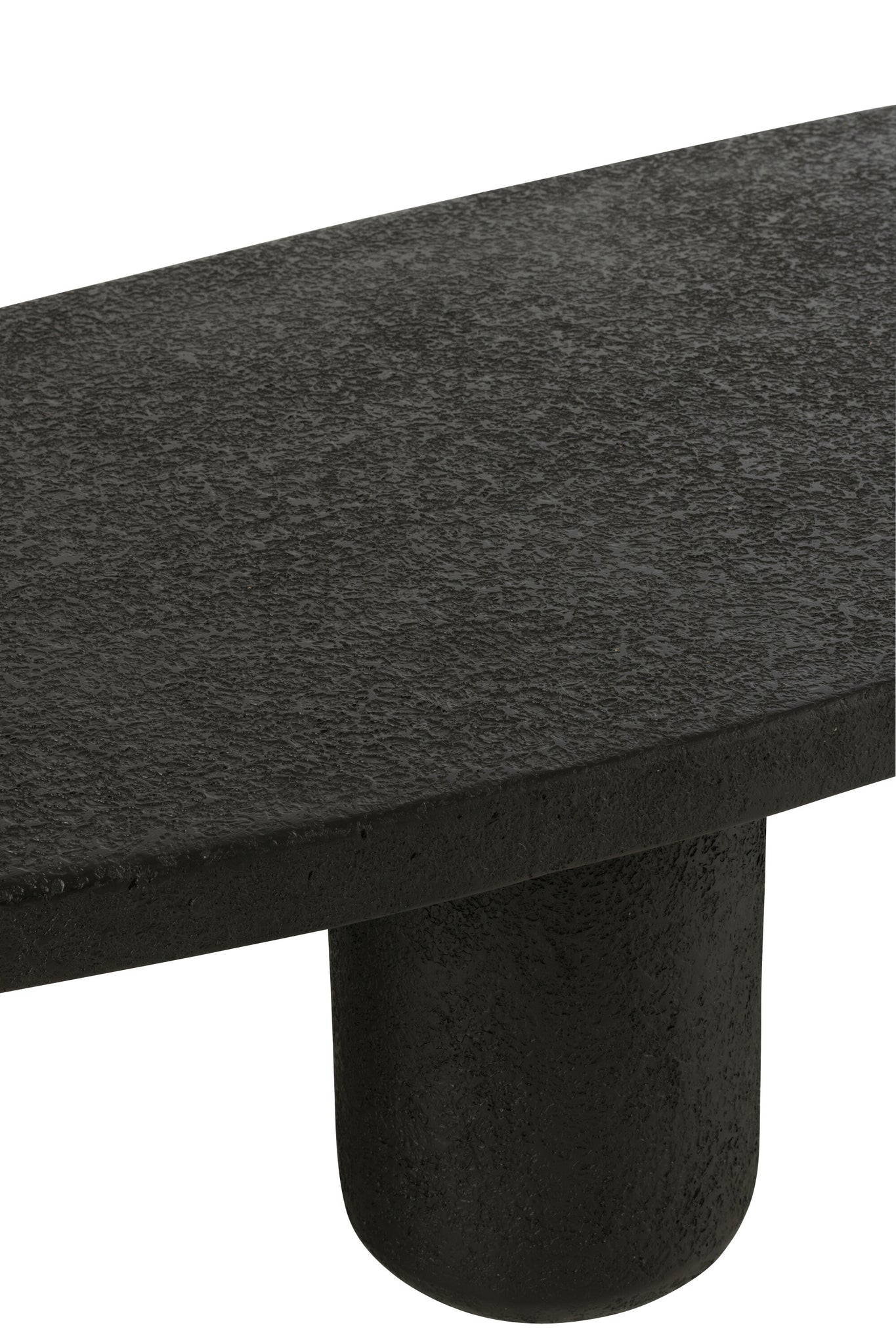 Table basse “Paul” ovale en bois noir – Design moderne, grand format | J-Line