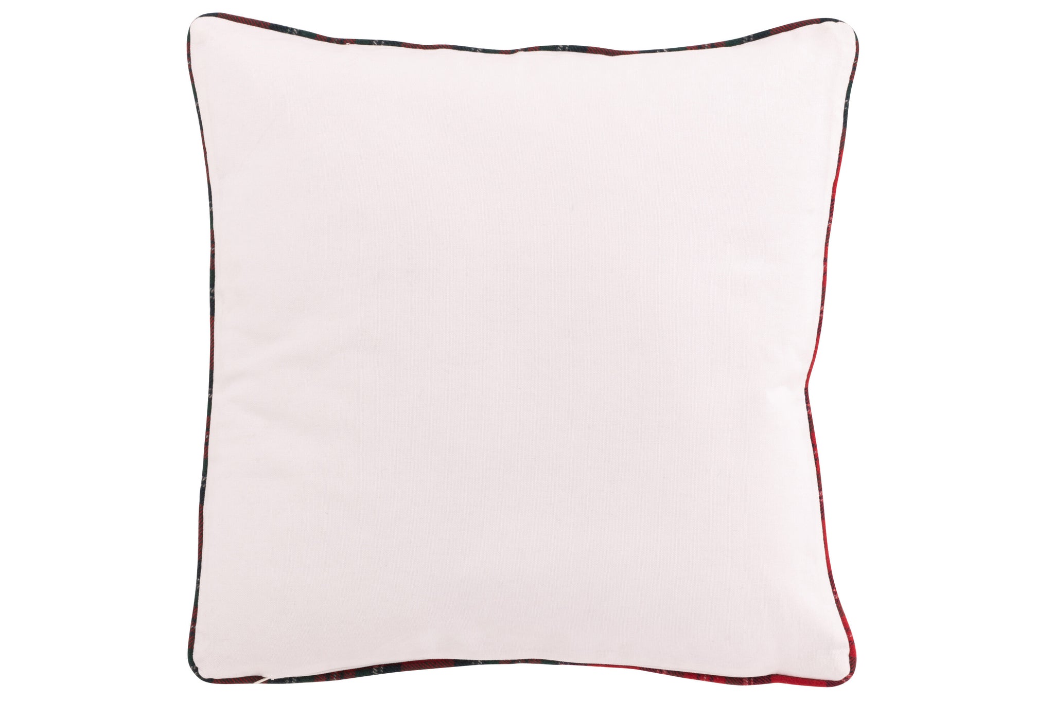 Coussin Boules de Noël – Coton Blanc & Rouge, Déco Cosy Hiver | J-Line