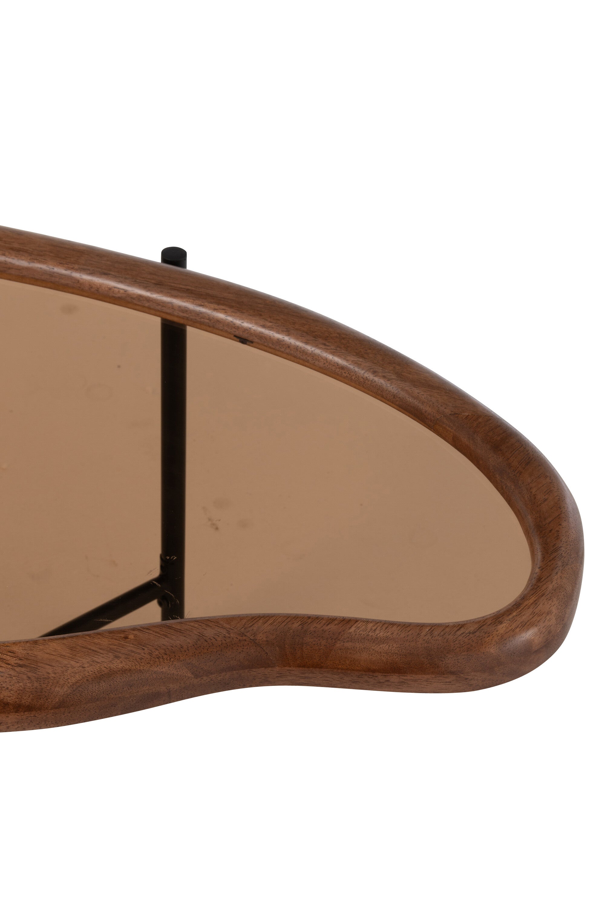 Table basse “Zig” organique en bois et verre – Design moderne, forme organique | J-Line