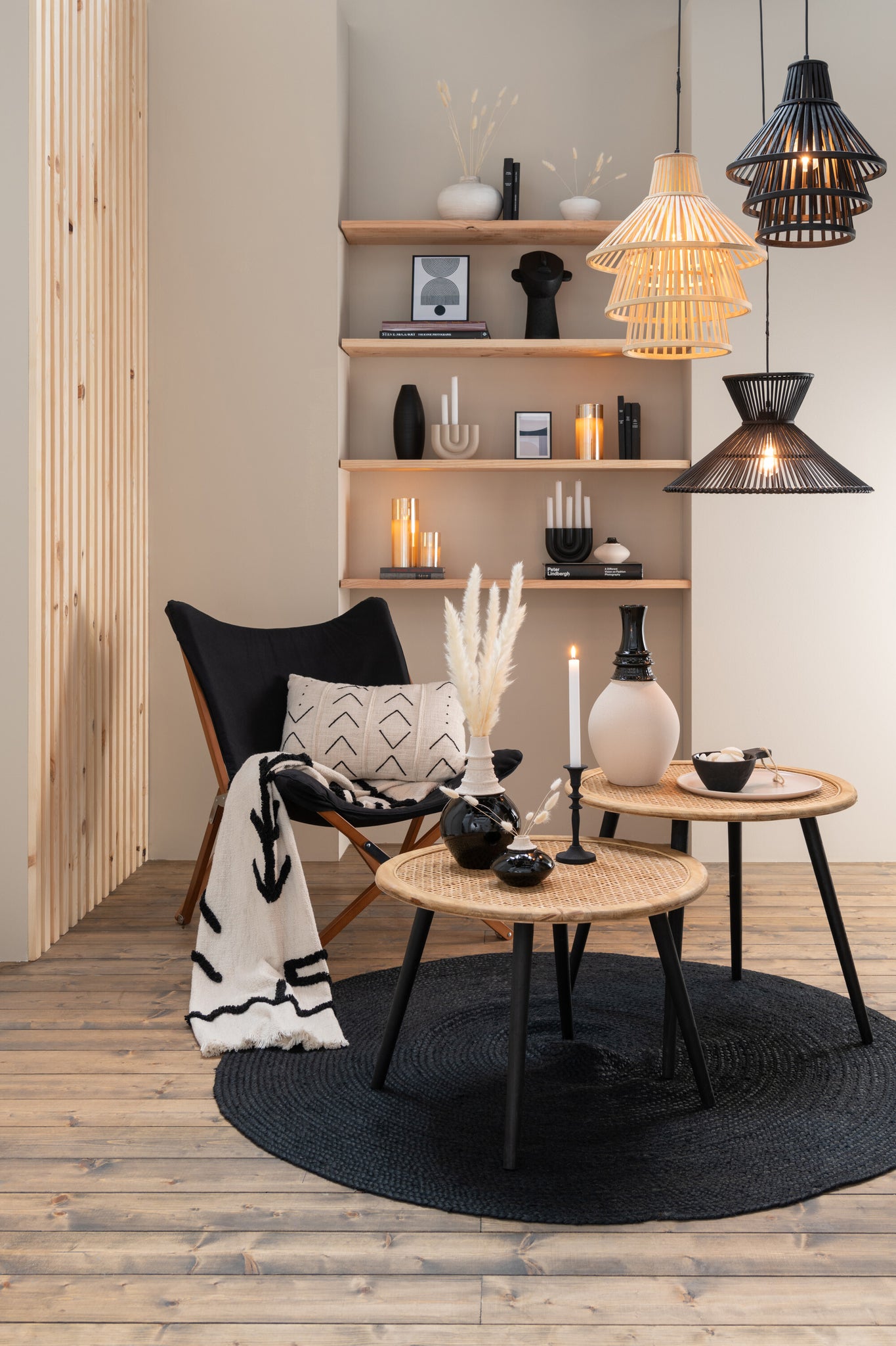 Set de 2 tables d'appoint "Nissa" en bambou naturel - Design élégant, Polyvalence | J-Line