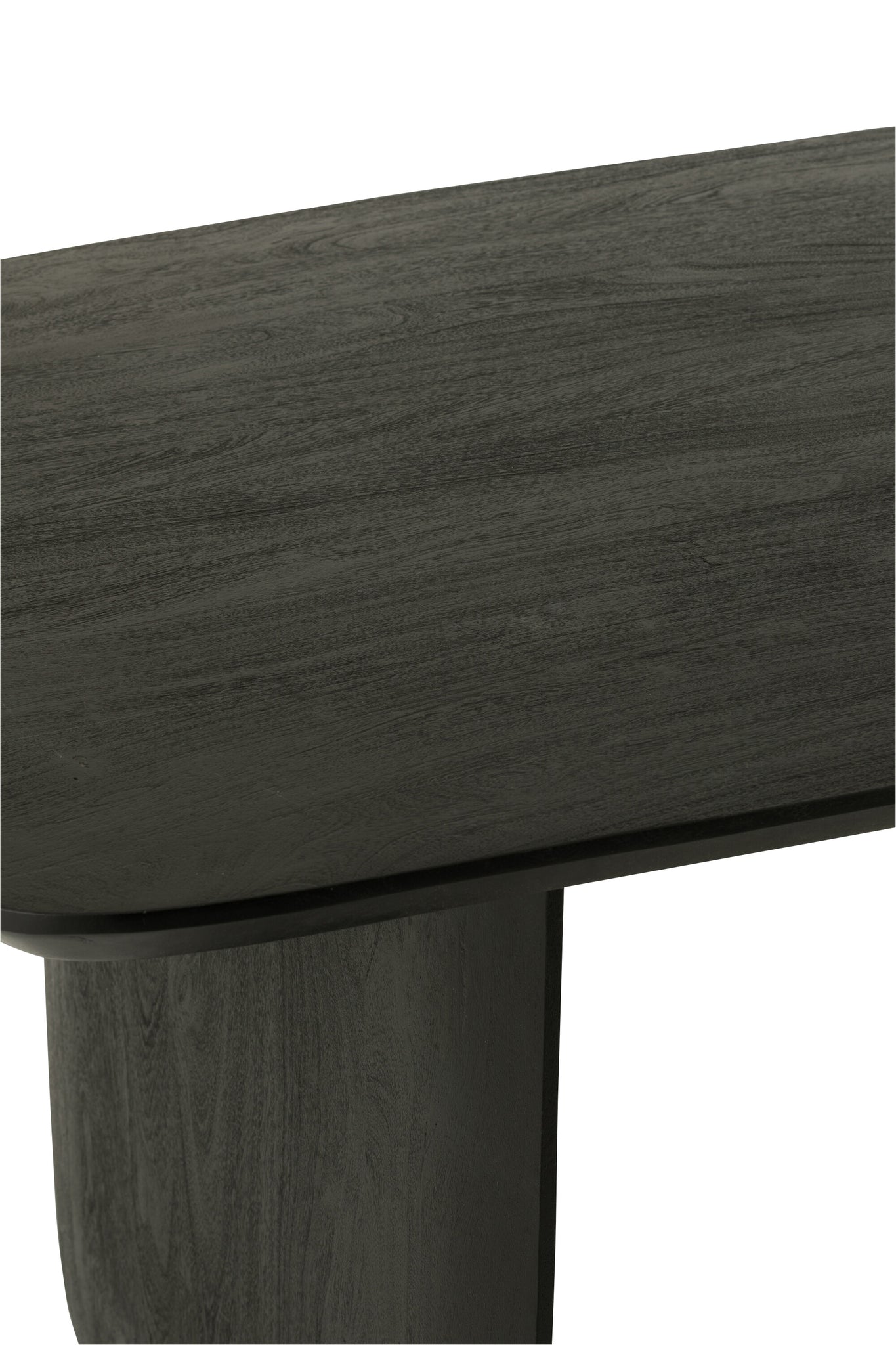 Table à manger "Lalla" en bois d’acacia noir 190 cm x 100 cm - Design minimaliste, 6 personnes | J-Line